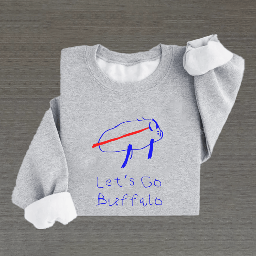 Buffalo Football Sweatshirt Let'S Go Buffalo Clothes Gifts For Football Player