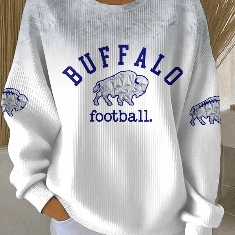 Buffalo Football Sweatshirt Let's Go Buffalo Football Clothing Girlfriend Gift Ideas