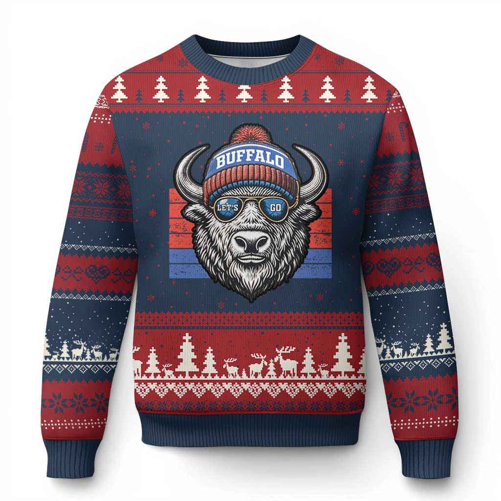 Buffalo Football Ugly Christmas Sweater Bill Fan Game Day Xmas Jumper Gift Ideas