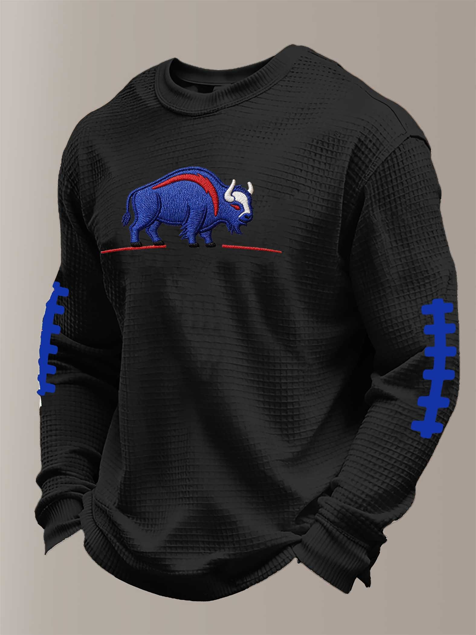 Buffalo Football Waffle Long Sleeve Game Day Bills Merch BB Pride Shirt Gift For Football Fan