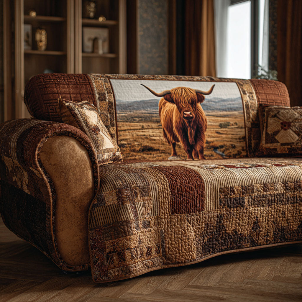Buffalo Ridge Quilted Sofa Cover Indoor Decor Cool Gifts For Cowboys