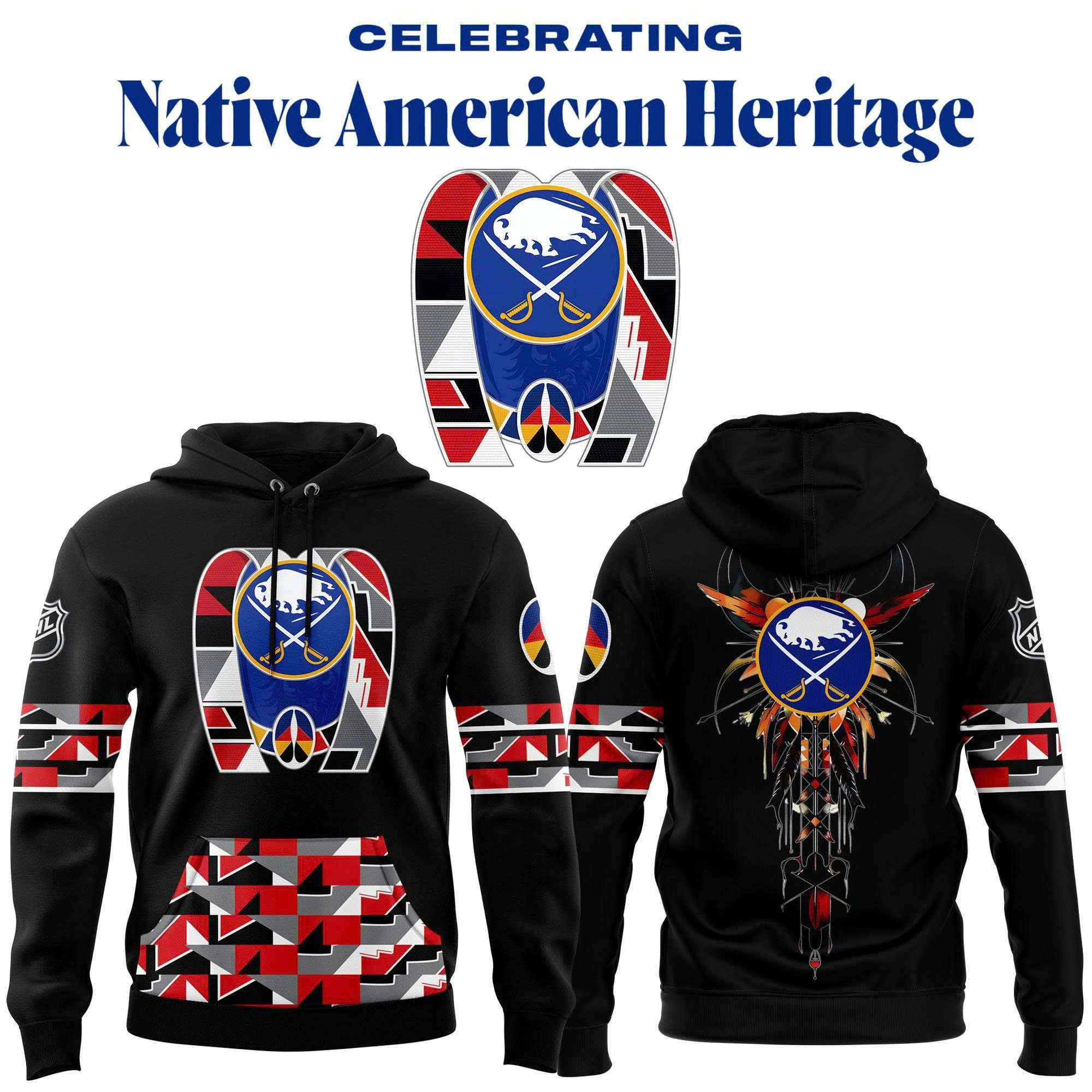 Buffalo Sabres 2025 Native American Heritage Hoodie Buffalo Sabres Apparel Hockey Lover Present
