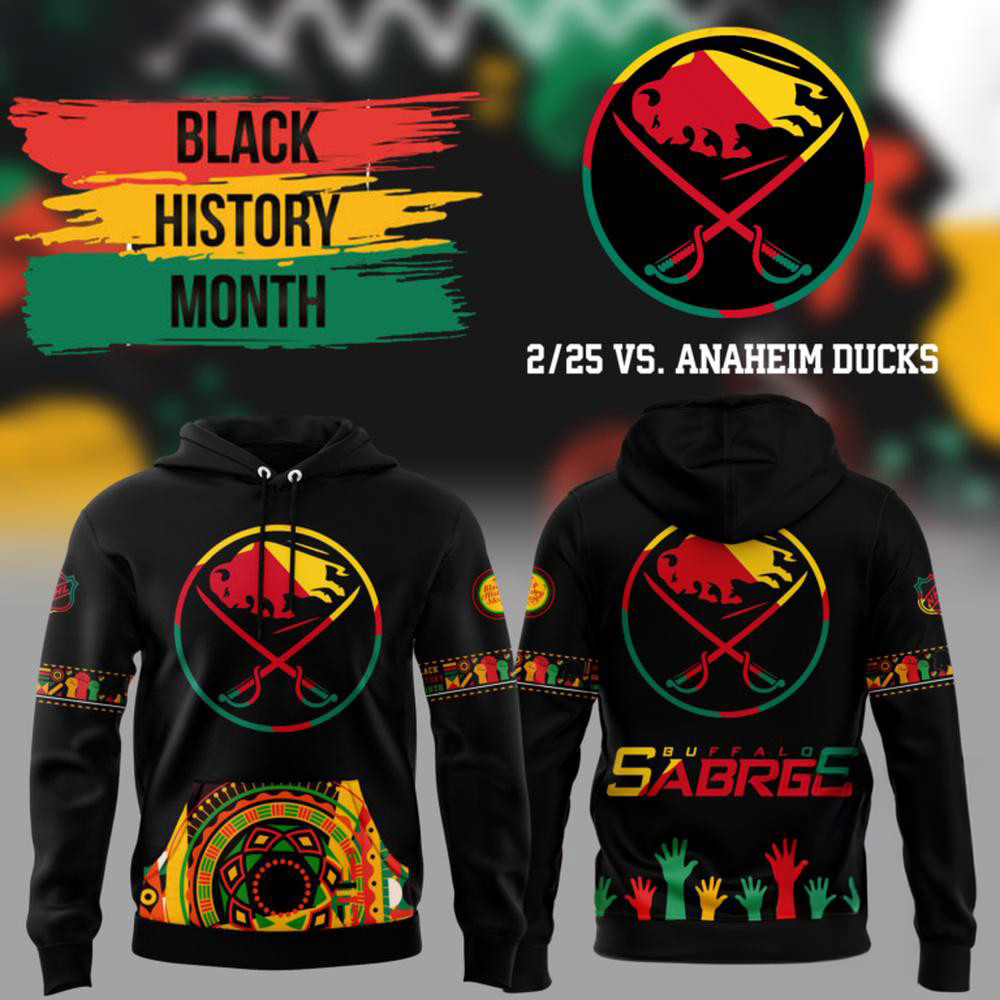 Buffalo Sabres 2025 NHL Black History Month Night Hoodie Football Gifts For Men