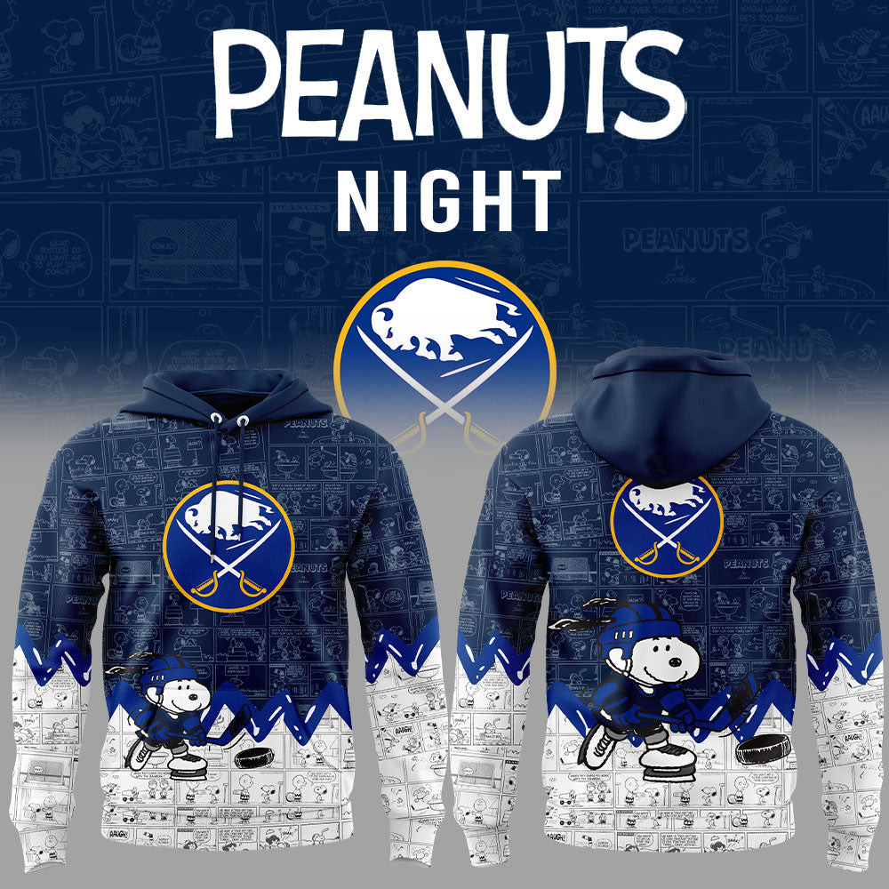 Buffalo Sabres Anniversary Of Peanuts Hoodie Gifts For Sons Girlfriend