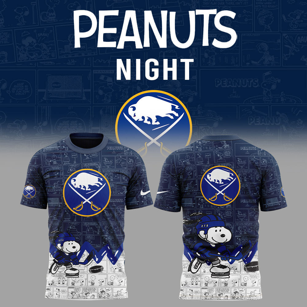 Buffalo Sabres Anniversary Of Peanuts T-Shirt Presents For Boyfriend