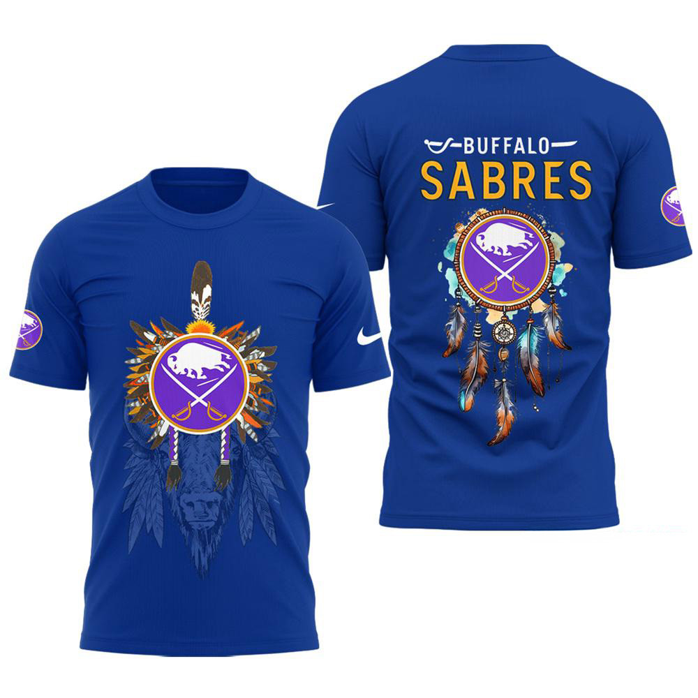 Buffalo Sabres Native American Heritage Blue Shirt Gifts For Hockey Fans