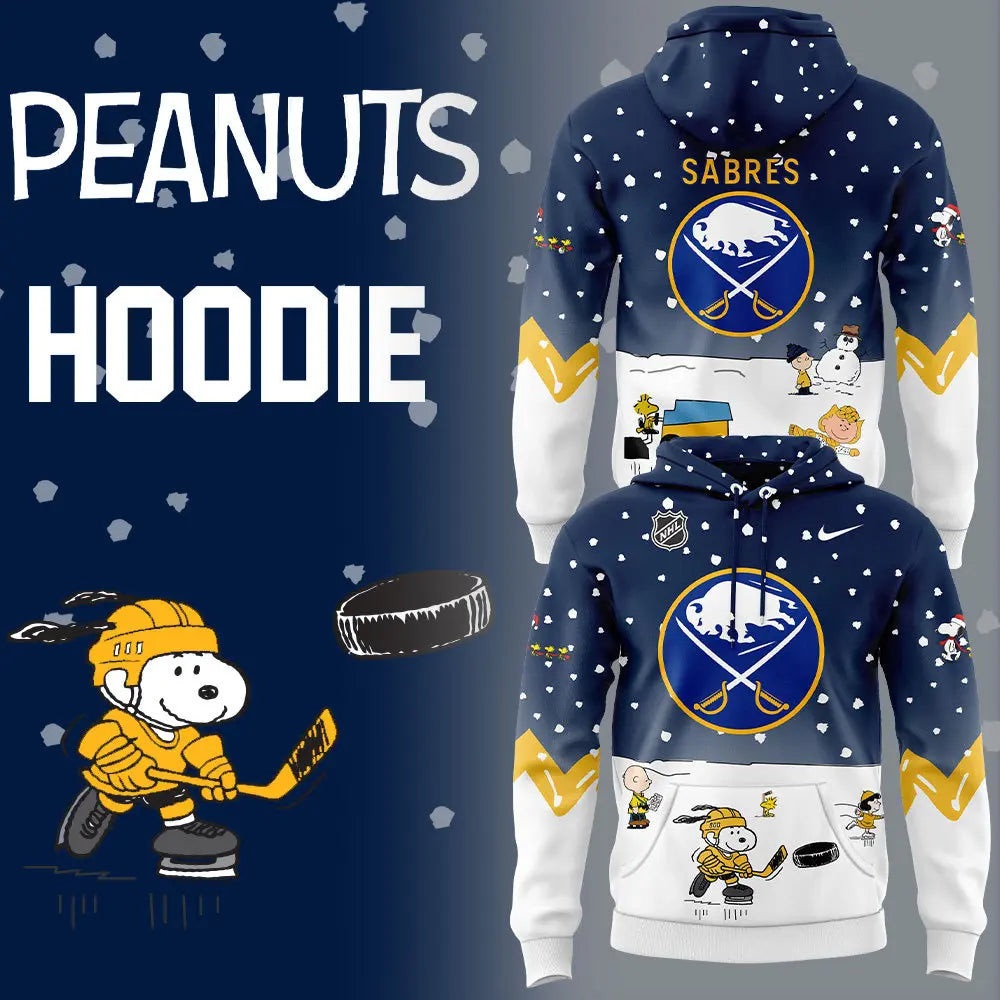 Buffalo Sabres Peanuts Hoodie Snoopy Night Hockey Hoodie Dad And Daughter Gifts