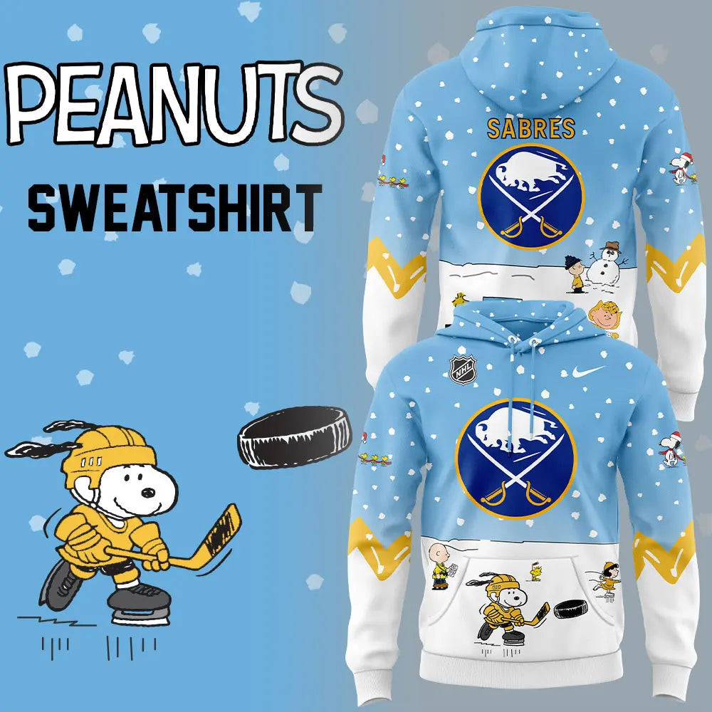 Buffalo Sabres Peanuts Hoodie Snoopy Night Hockey Hoodie Gifts For A Son In Law