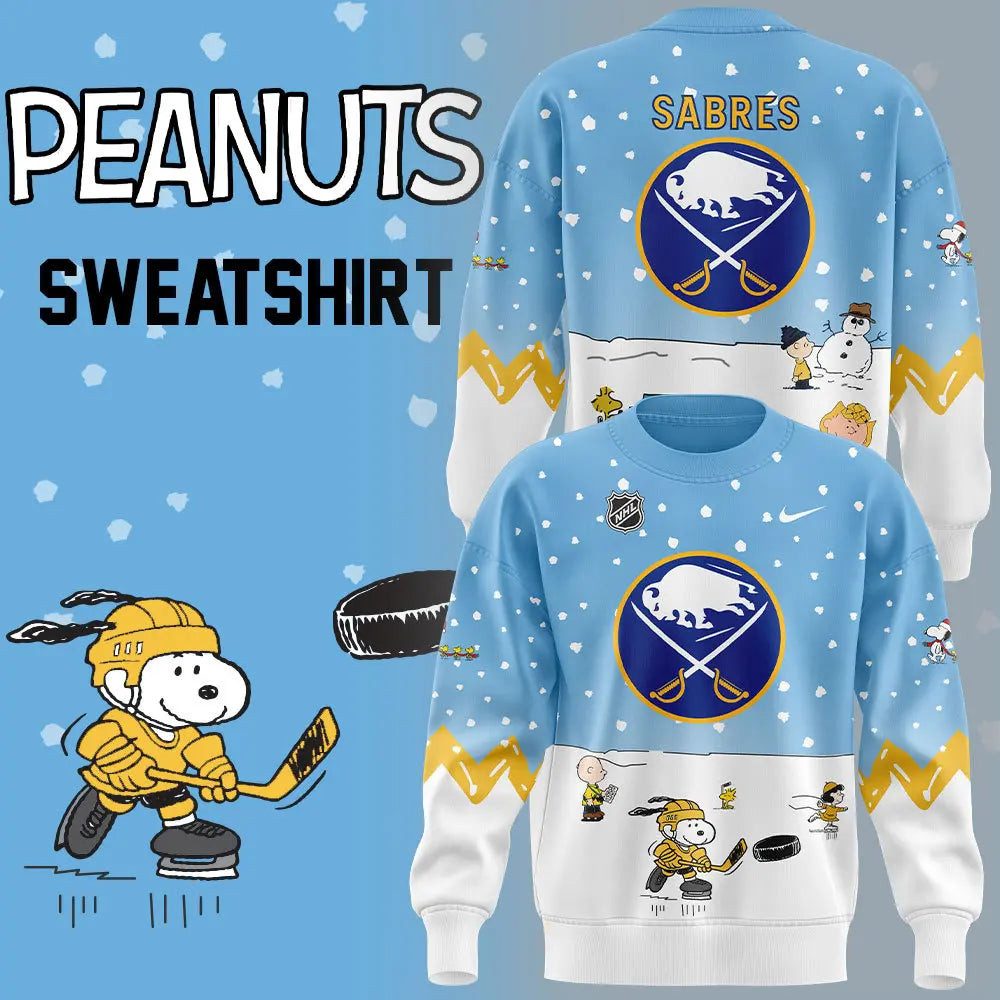 Buffalo Sabres Peanuts Sweatshirt Snoopy Night Hockey Sweatshirt Unique Gifts For Football Lovers