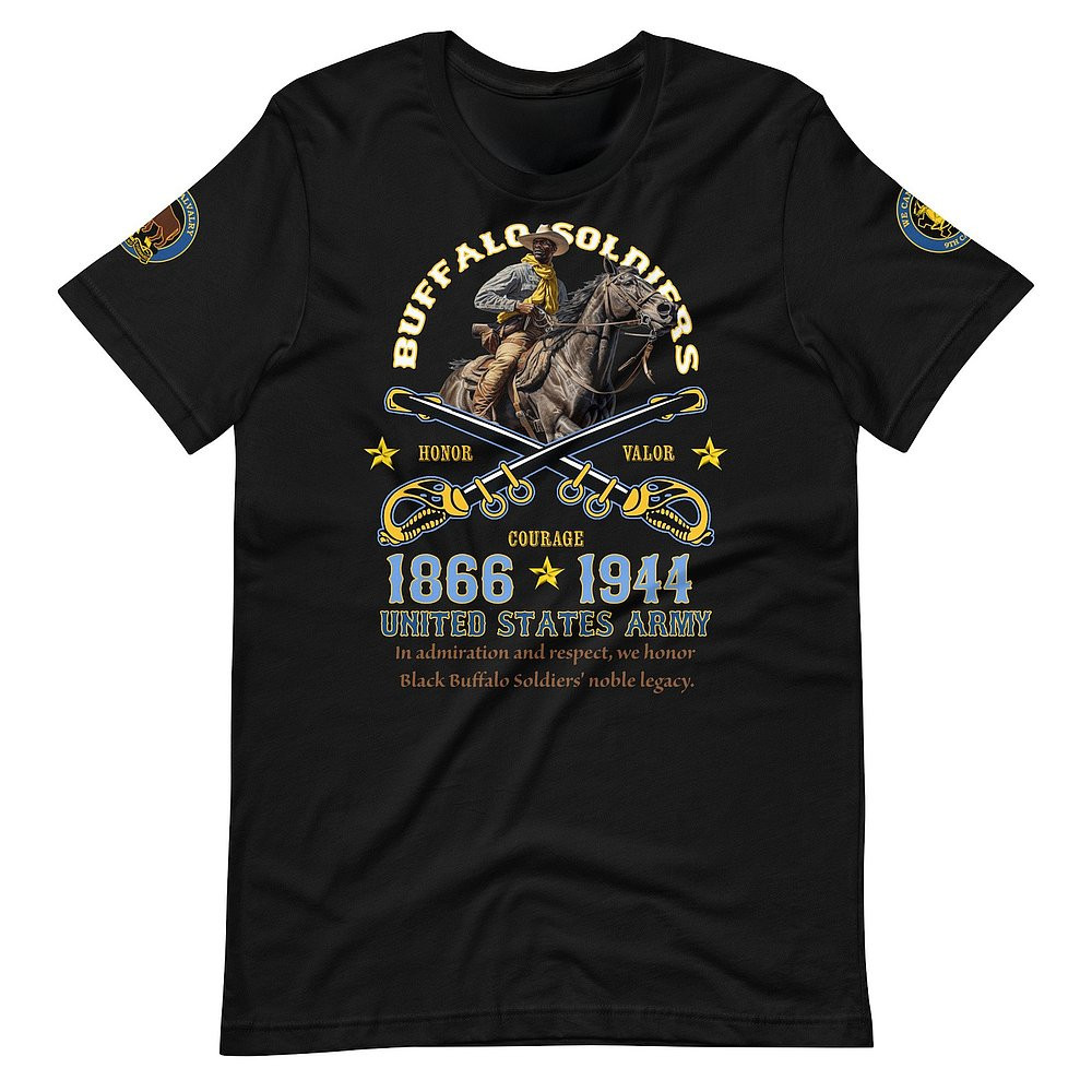 Buffalo Soldiers T-Shirt Black History And African Heritage Patriotic Apparel