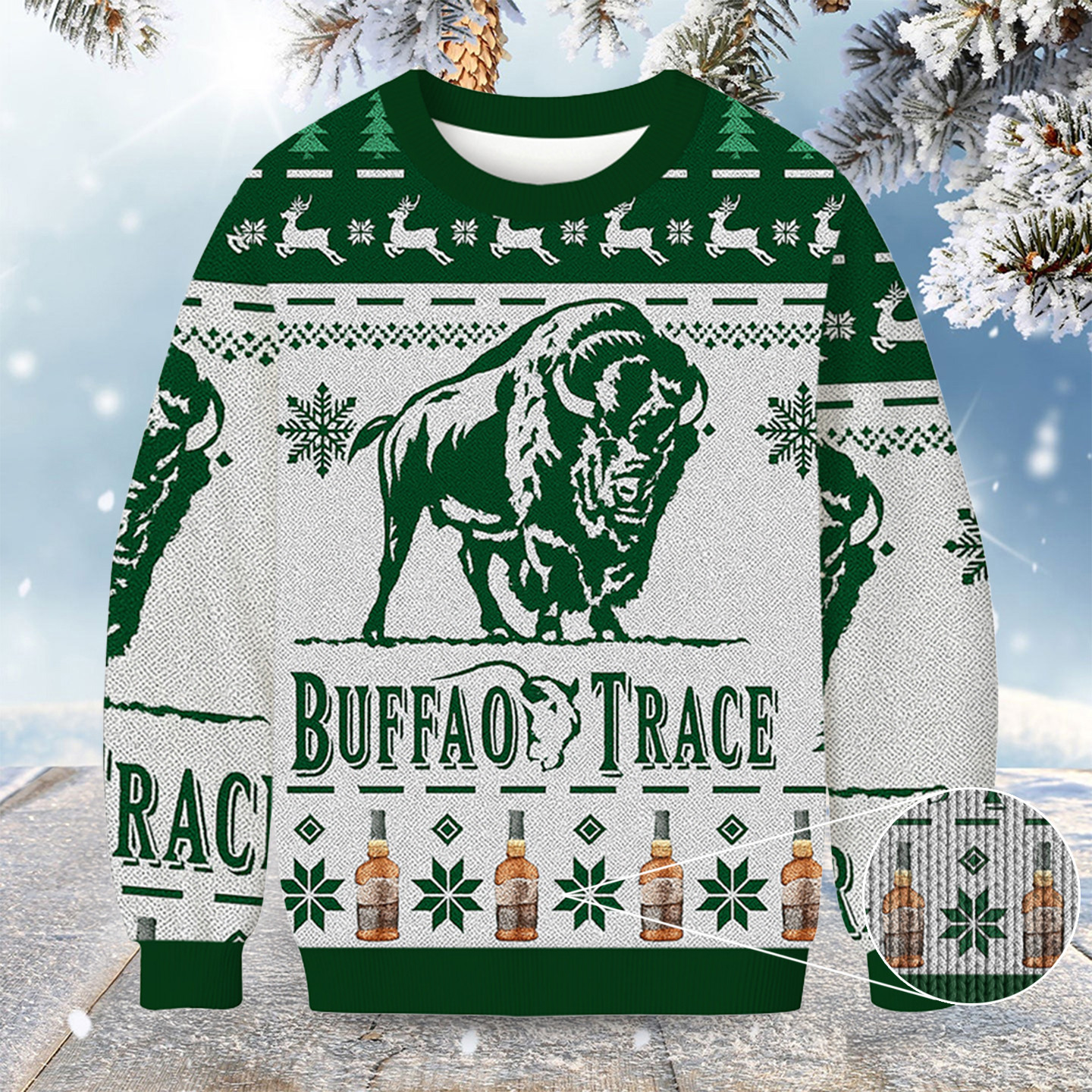 Buffalo Trace Christmas Ugly Sweater Animal Clothing Buffalo Gifts For Christmas