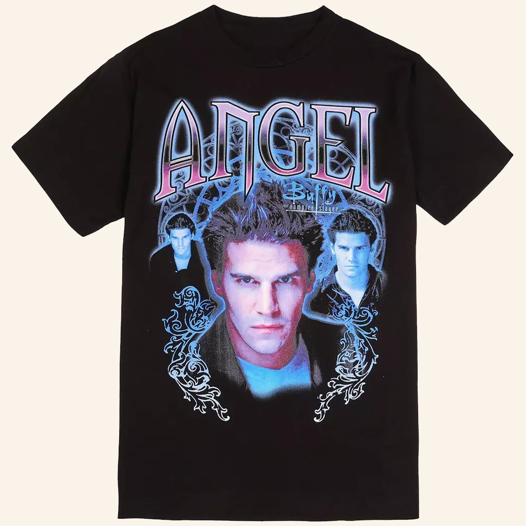 Buffy The Vampire Slayer Merch Angel Collage T-Shirt Best Gifts For Movie Lovers