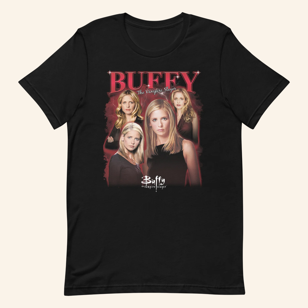 Buffy The Vampire Slayer Merch Buffy Collage T-Shirt Present For Movie Fans