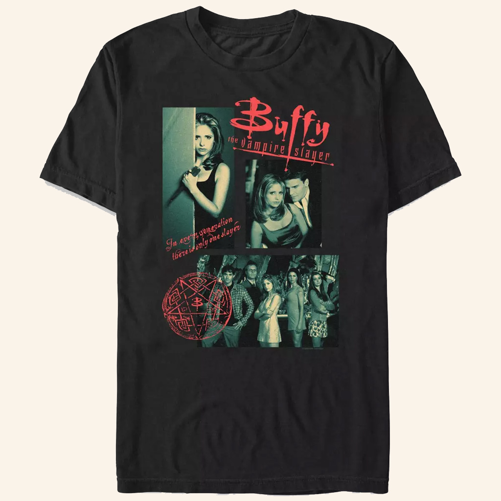 Buffy The Vampire Slayer Merch Collage T-Shirt Best Gifts For Movie Lovers
