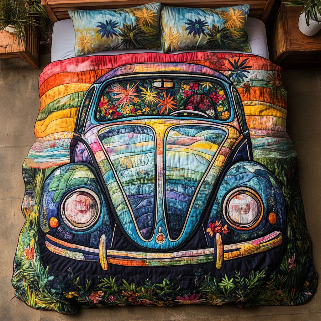 Bug Life Bliss Quilted Bedding Set Cute Room Decor Hippy Christmas Gifts