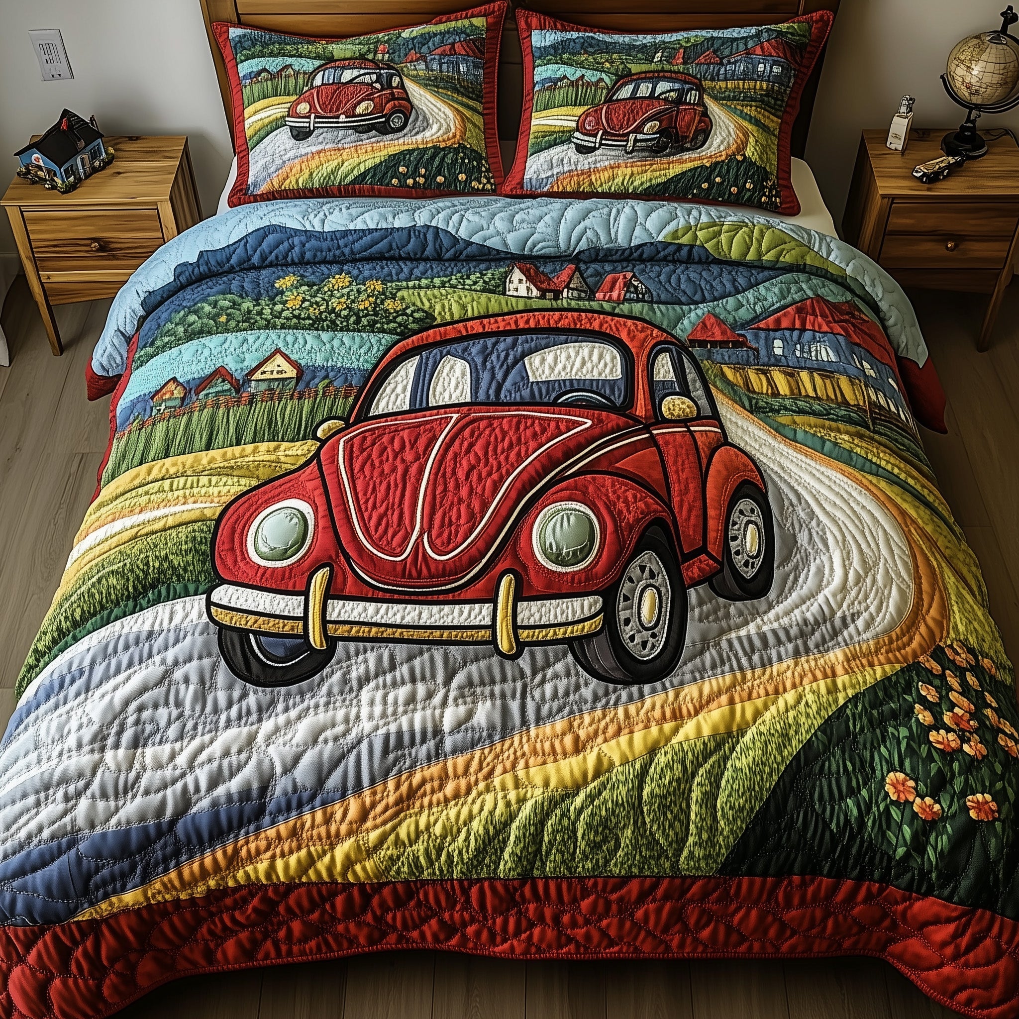 Bug Life Quilted Bedding Set Duvet Cover Merchandise Best Gift For Car Lovers