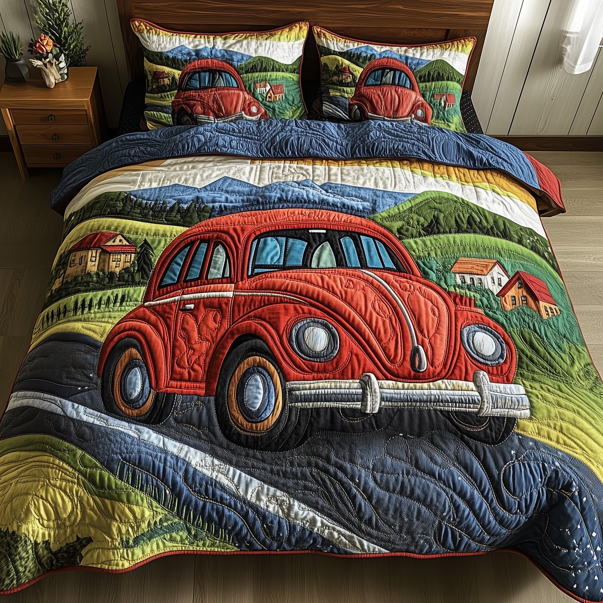 Bug Life Quilted Bedding Set Duvet Cover Merchandise Cool Car Gifts