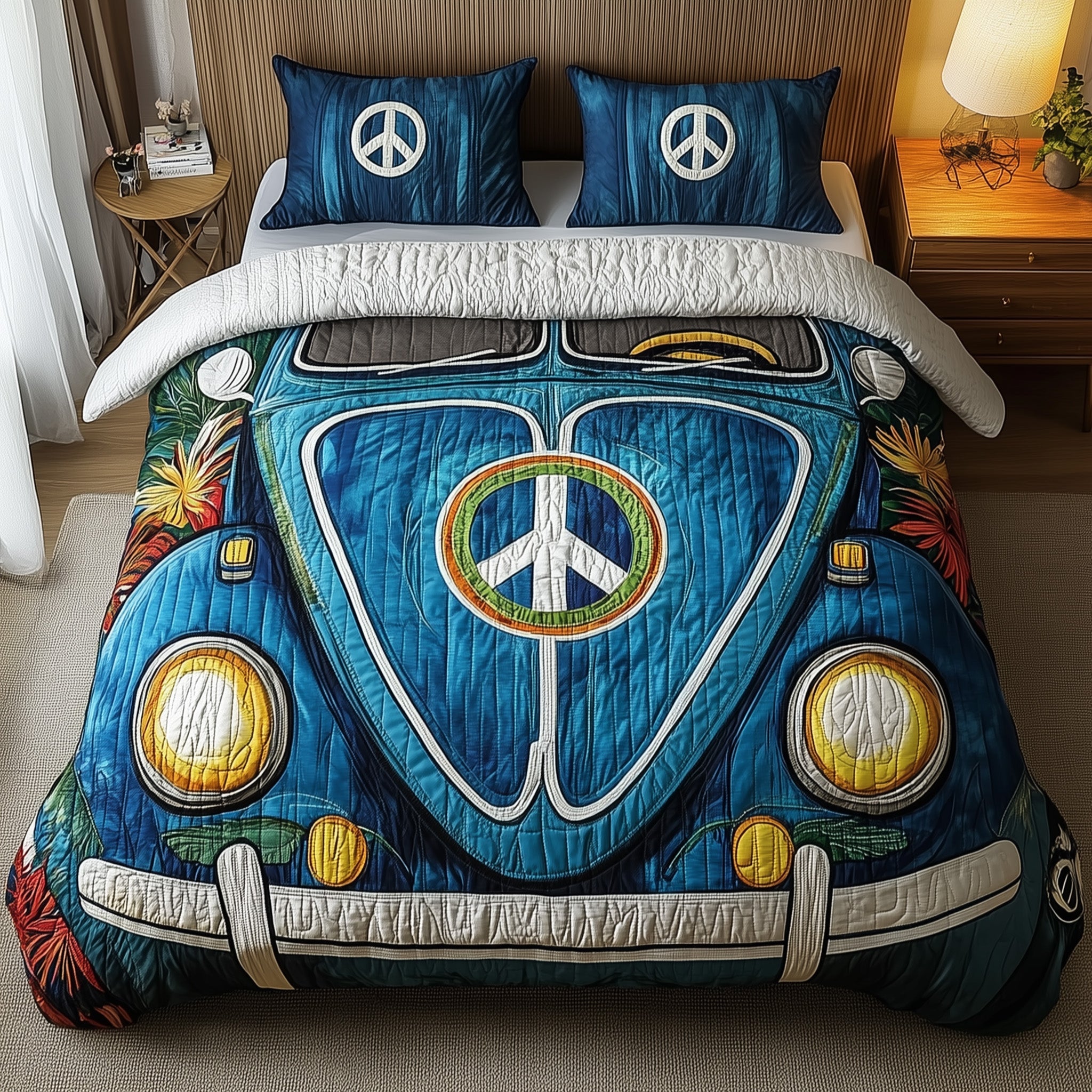 Bug Life Quilted Bedding Set Duvet Cover Merchandise Xmas Gifts For Car Lovers