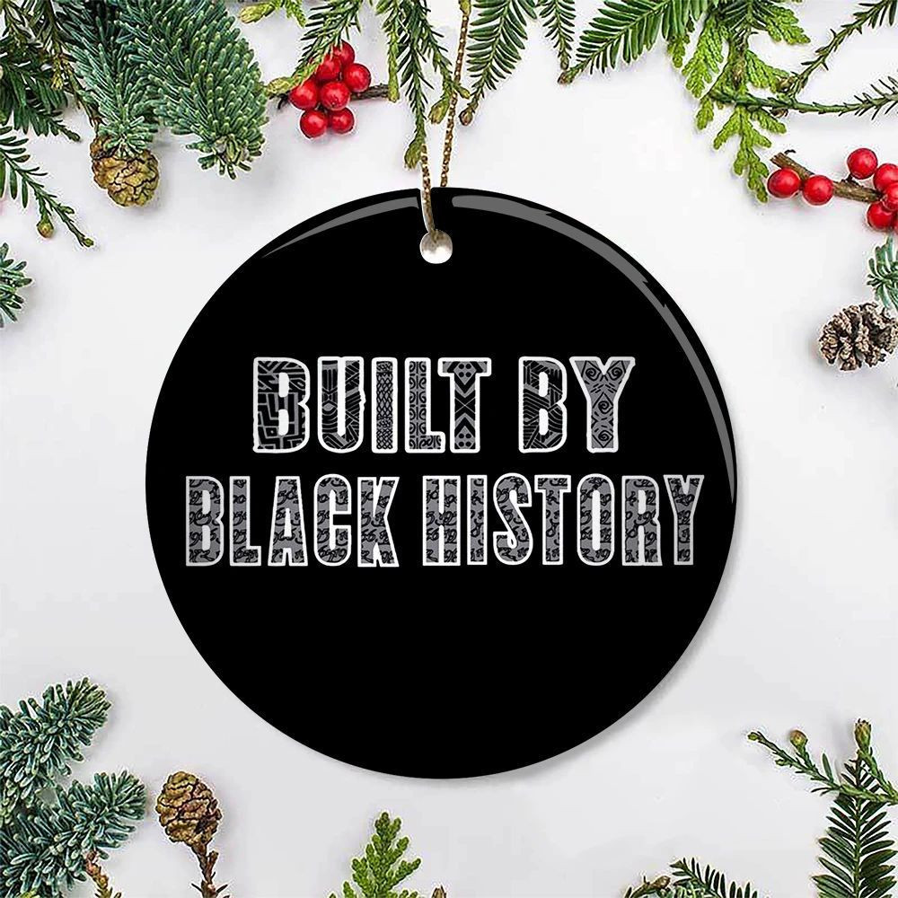 Built By Black History NBA Ornament African Patterns Black History Month Door Decorations