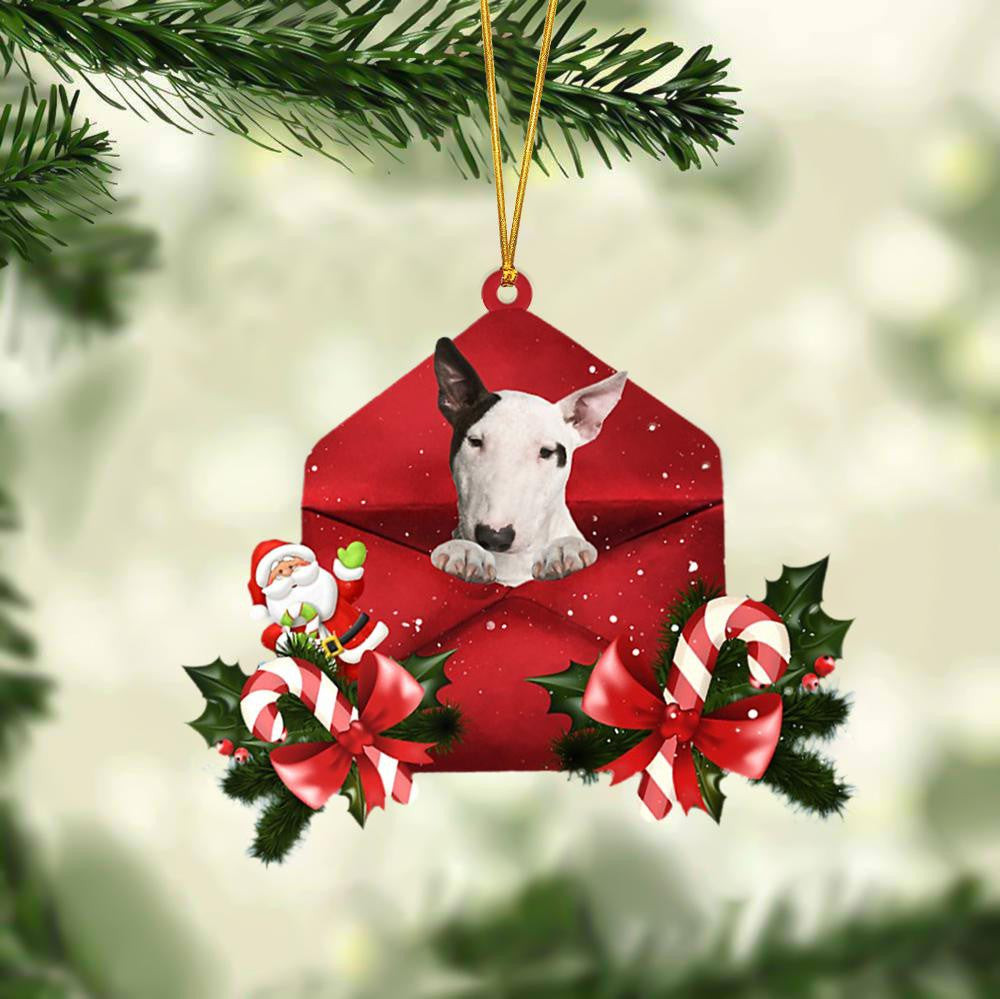 Bull Terrier Christmas Letter Shaped Ornament  Acrylic Dog Christmas Ornament Xmas Dog Gifts