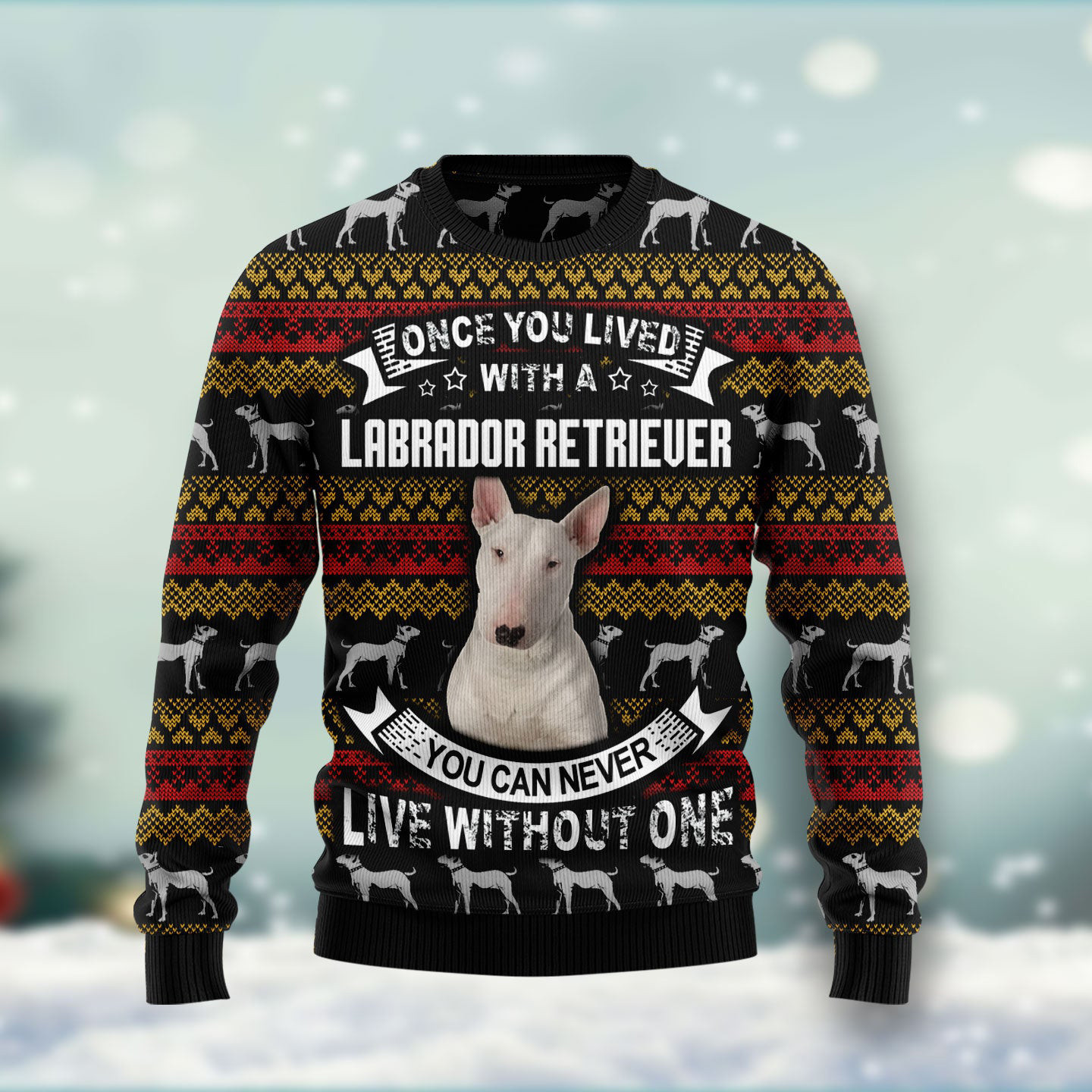 Bull Terrier Ugly Christmas Sweater Dog Themed Christmas Gifts For Bulldog Lovers