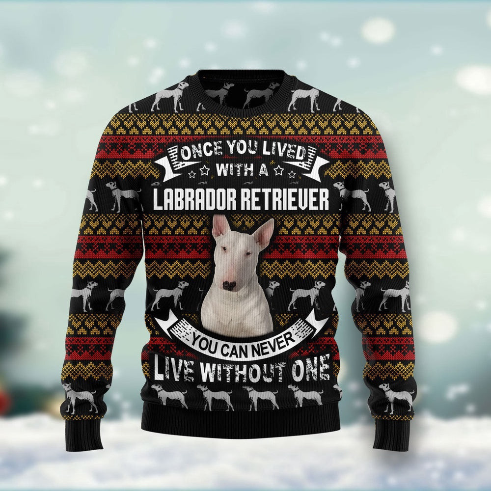 Bull Terrier Ugly Christmas Sweater Unisex Sweater for Couples Friends Funny Family Christmas Holiday Gift
