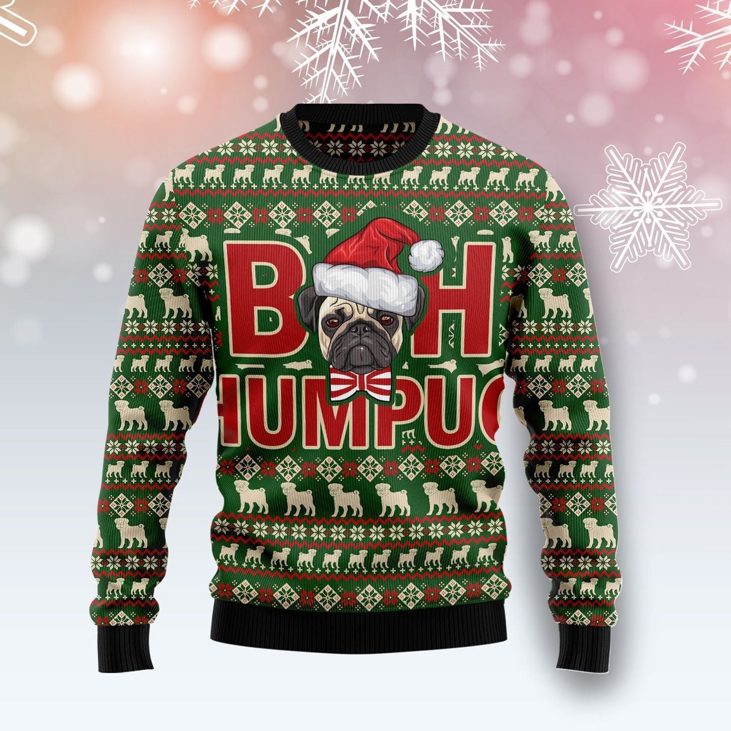 Bulldog Bah Humpup Ugly Christmas Sweater Funny Clothes Gifts For French Bulldog Owners