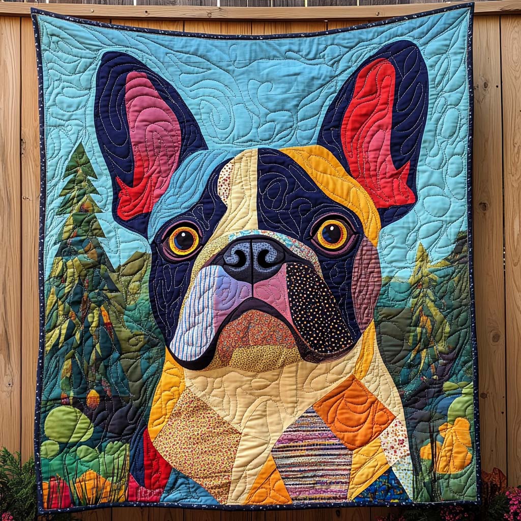 Bulldog Bliss Quilted Blanket Gifts For French Bulldog Owners