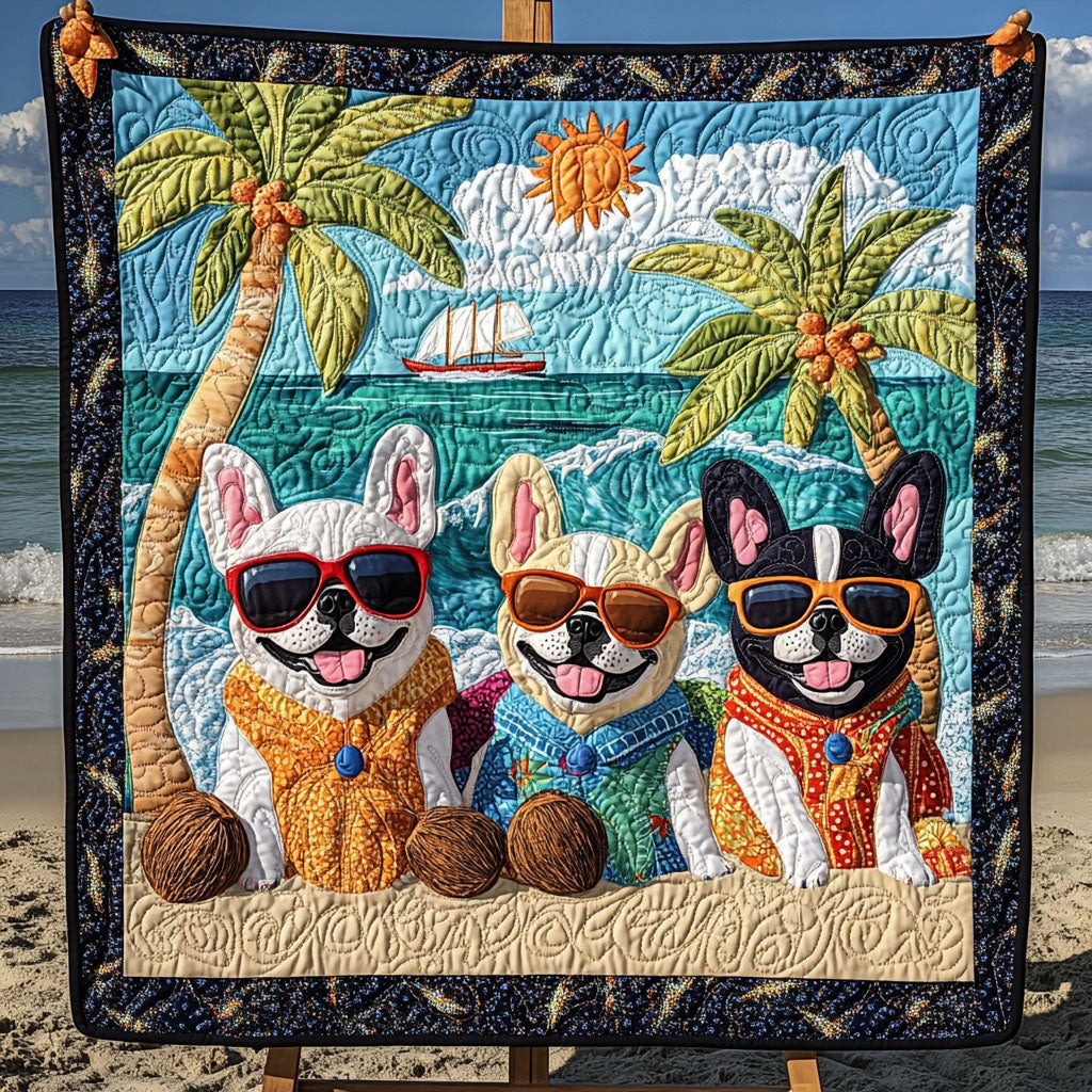 Bulldog Bliss Quilted Blanket Gifts For French Bulldog Owners