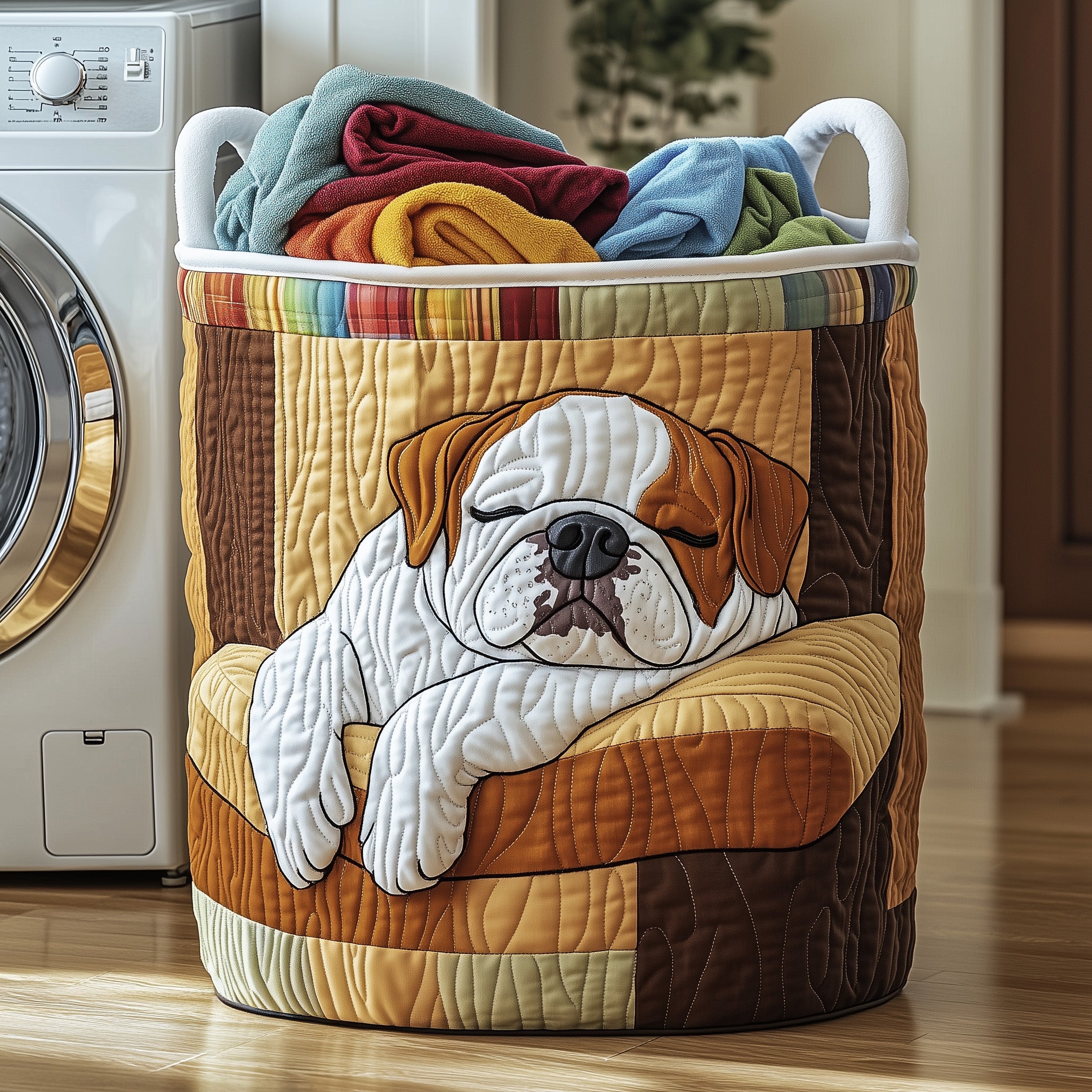 Bulldog Buddy Quilted Laundry Basket Best French Bulldog Gifts