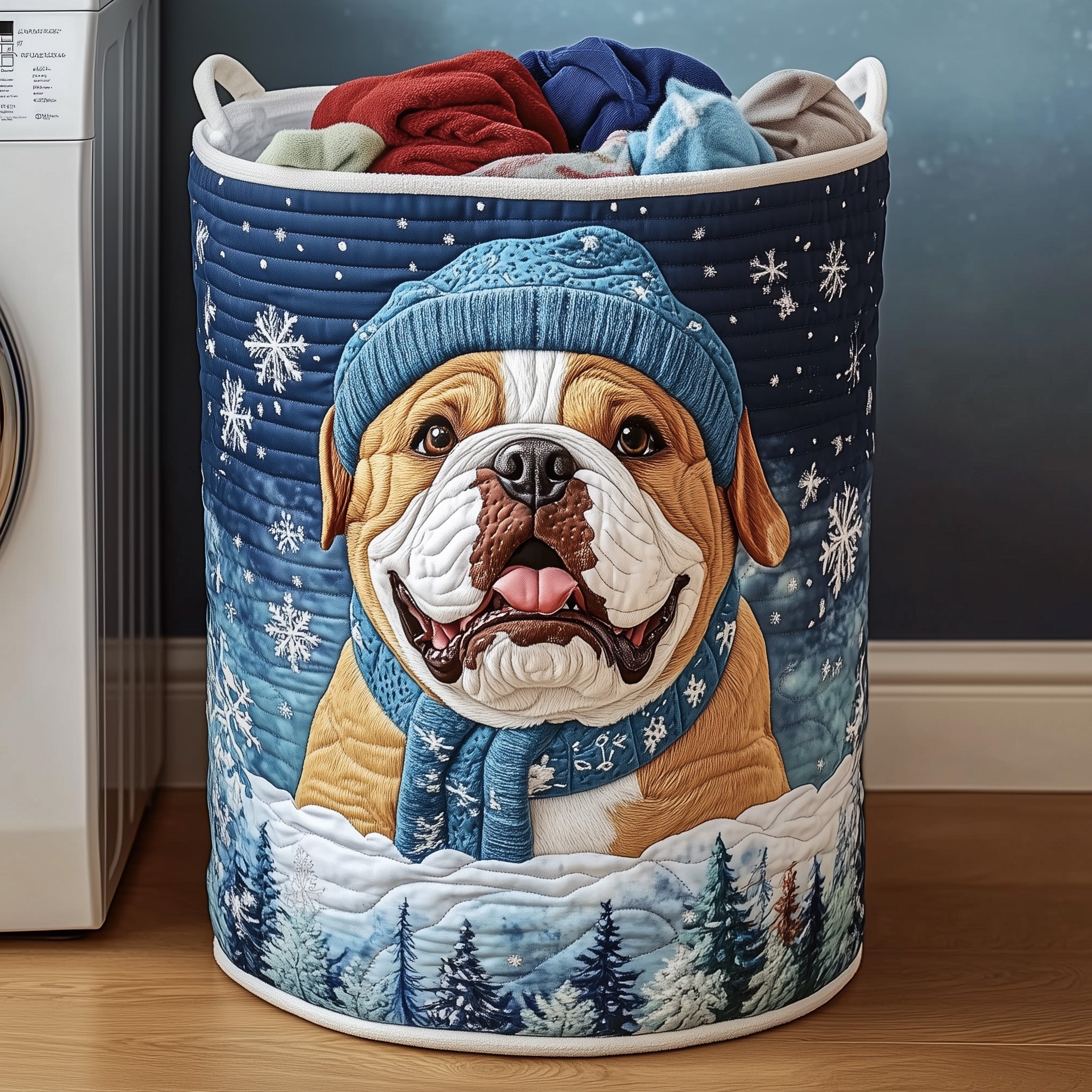 Bulldog Buddy Quilted Laundry Basket French Bulldog Mom Gifts