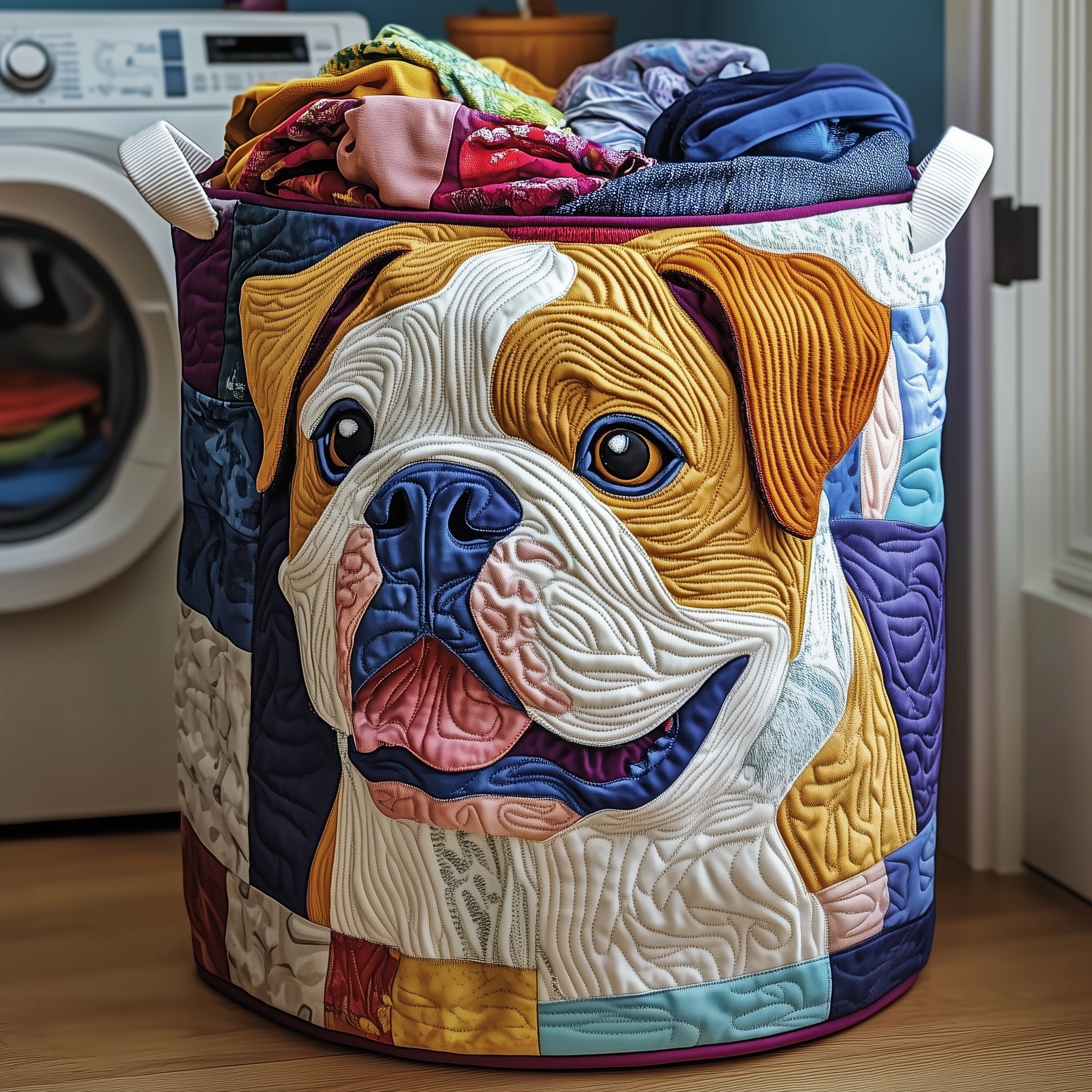 Bulldog Buddy Quilted Laundry Basket French Bulldog Xmas Tree Decoration