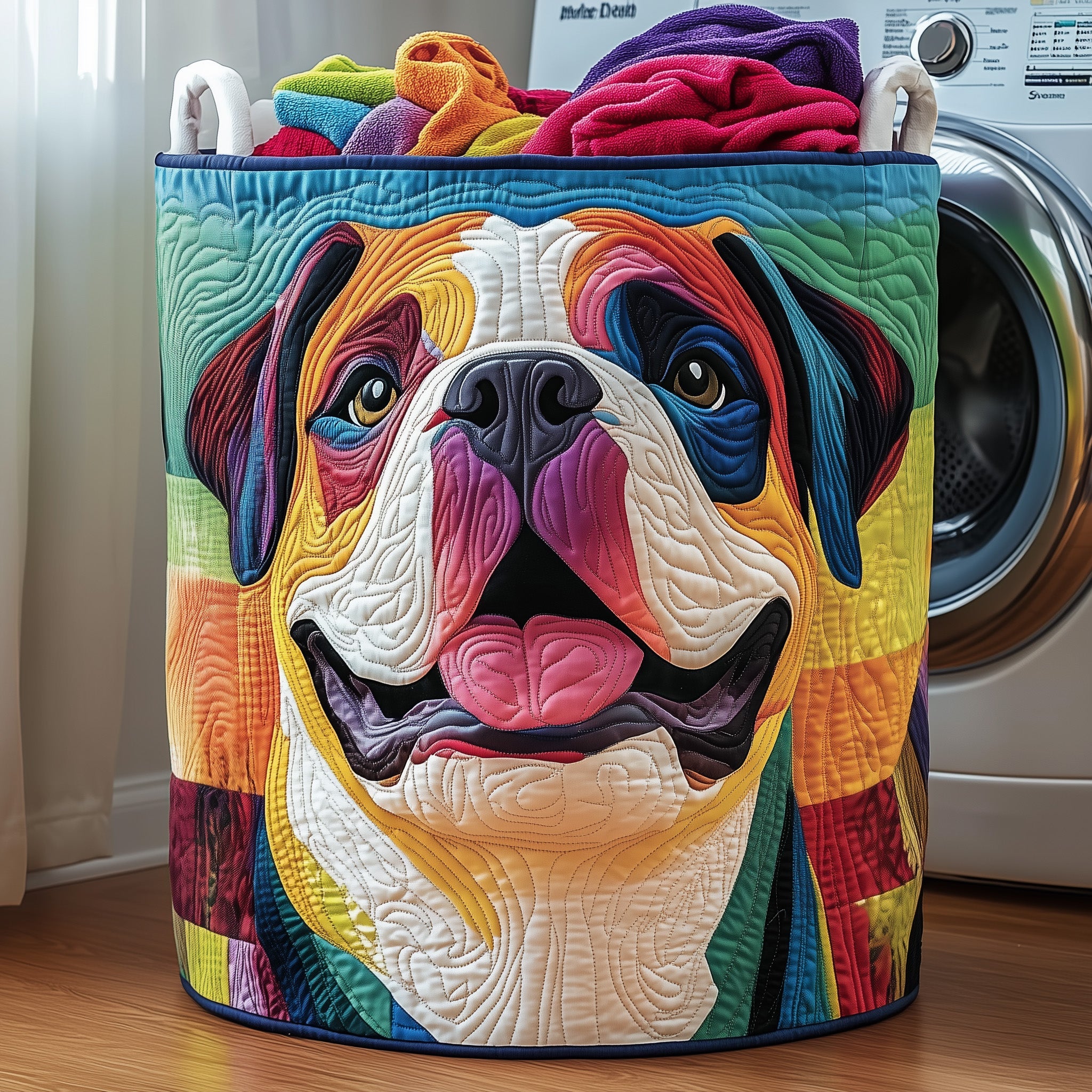 Bulldog Buddy Quilted Laundry Basket Unique French Bulldog Gifts