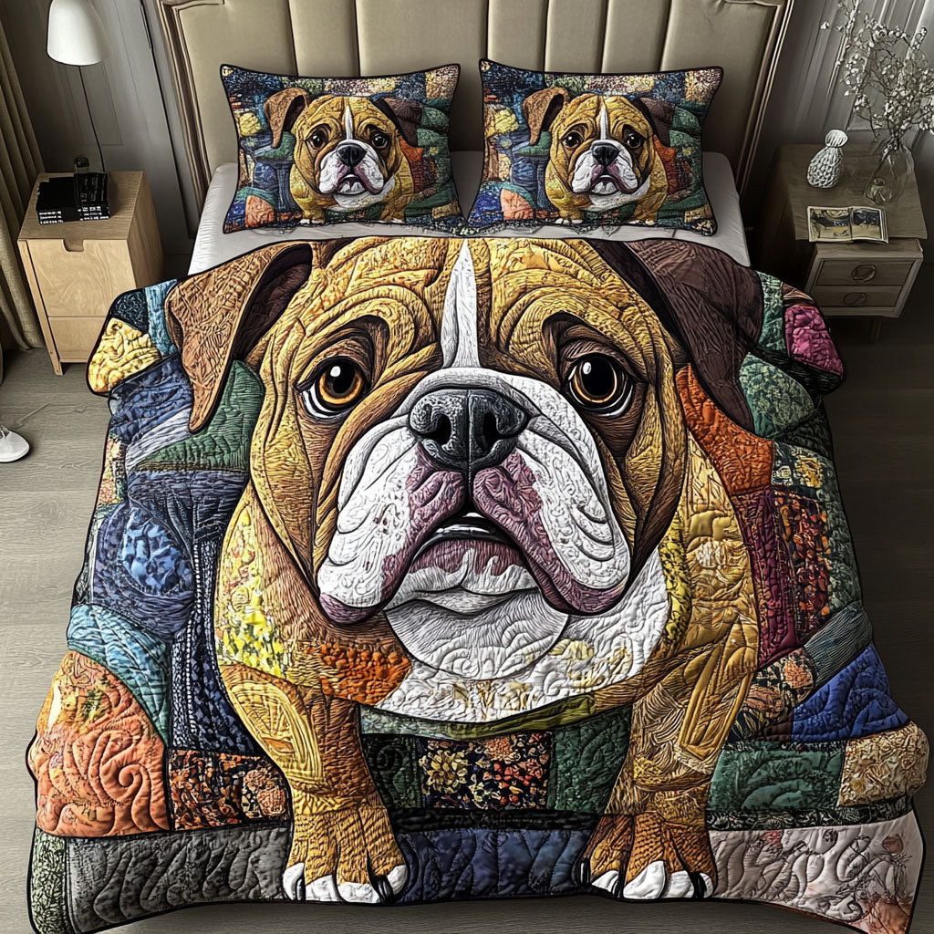 Bulldog Days Quilted Bedding Set Soft Bedding Set That Makes a Great Christmas Gift
