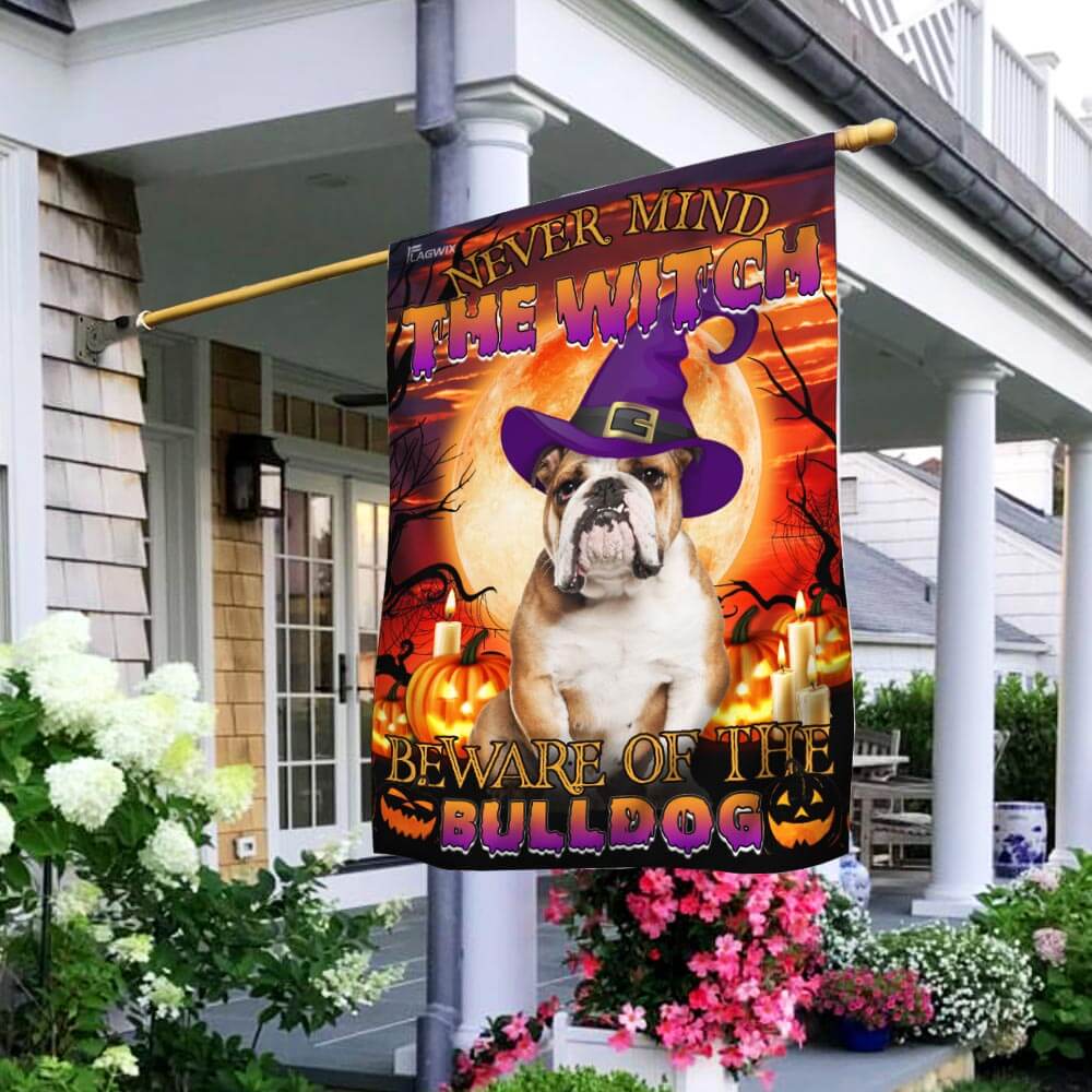 Bulldog Halloween Beware Of The Bulldog Flag