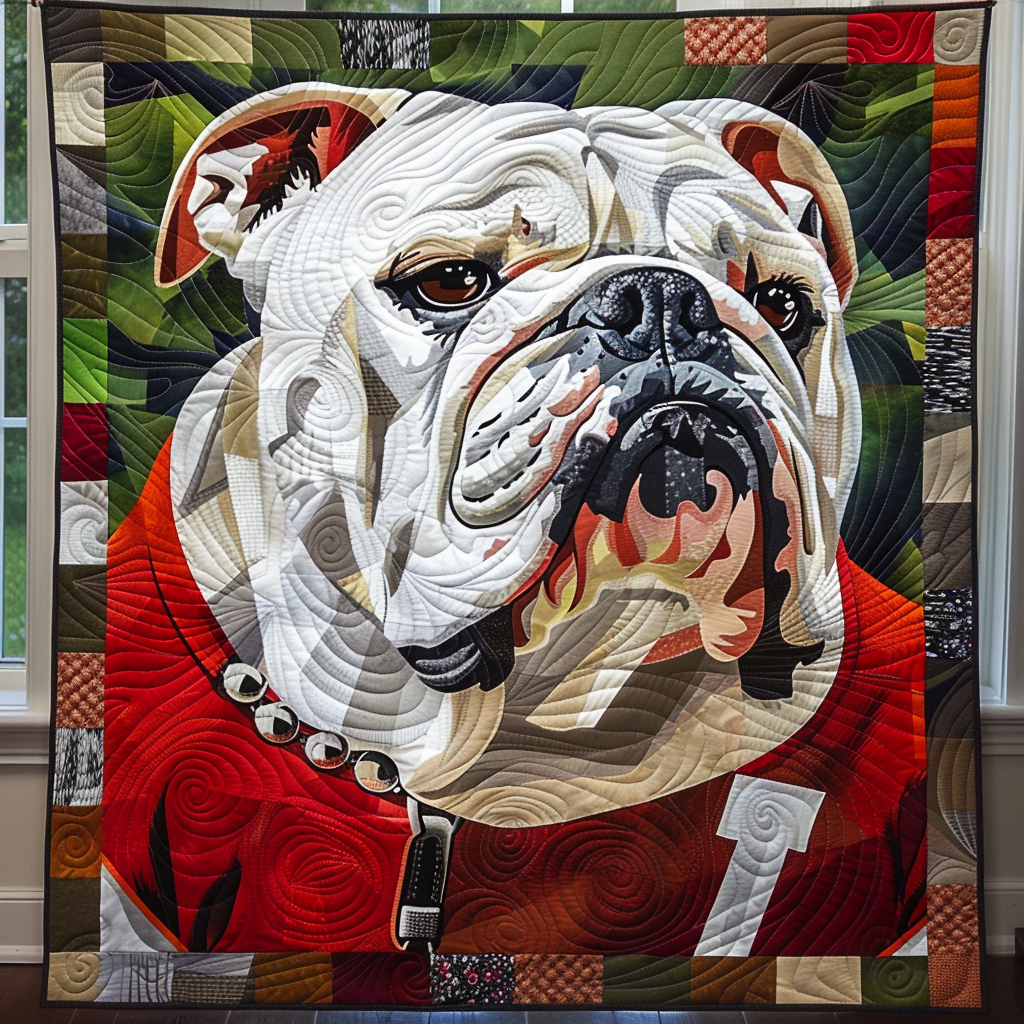 Bulldog Paws And Pride Quilted Blanket Presents For Dog Lovers