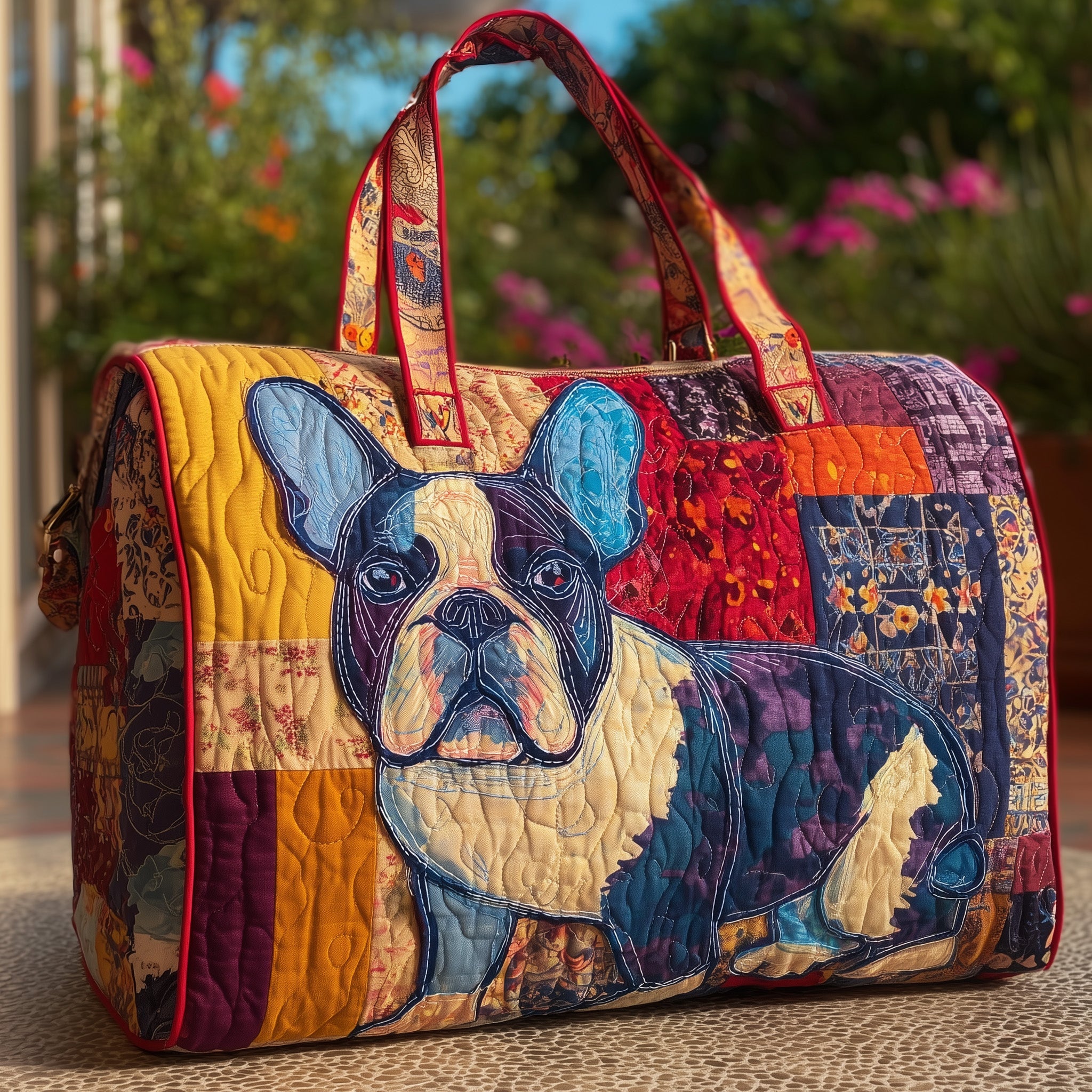 Bulldog Quilted Duffle Bag For Everyday Use