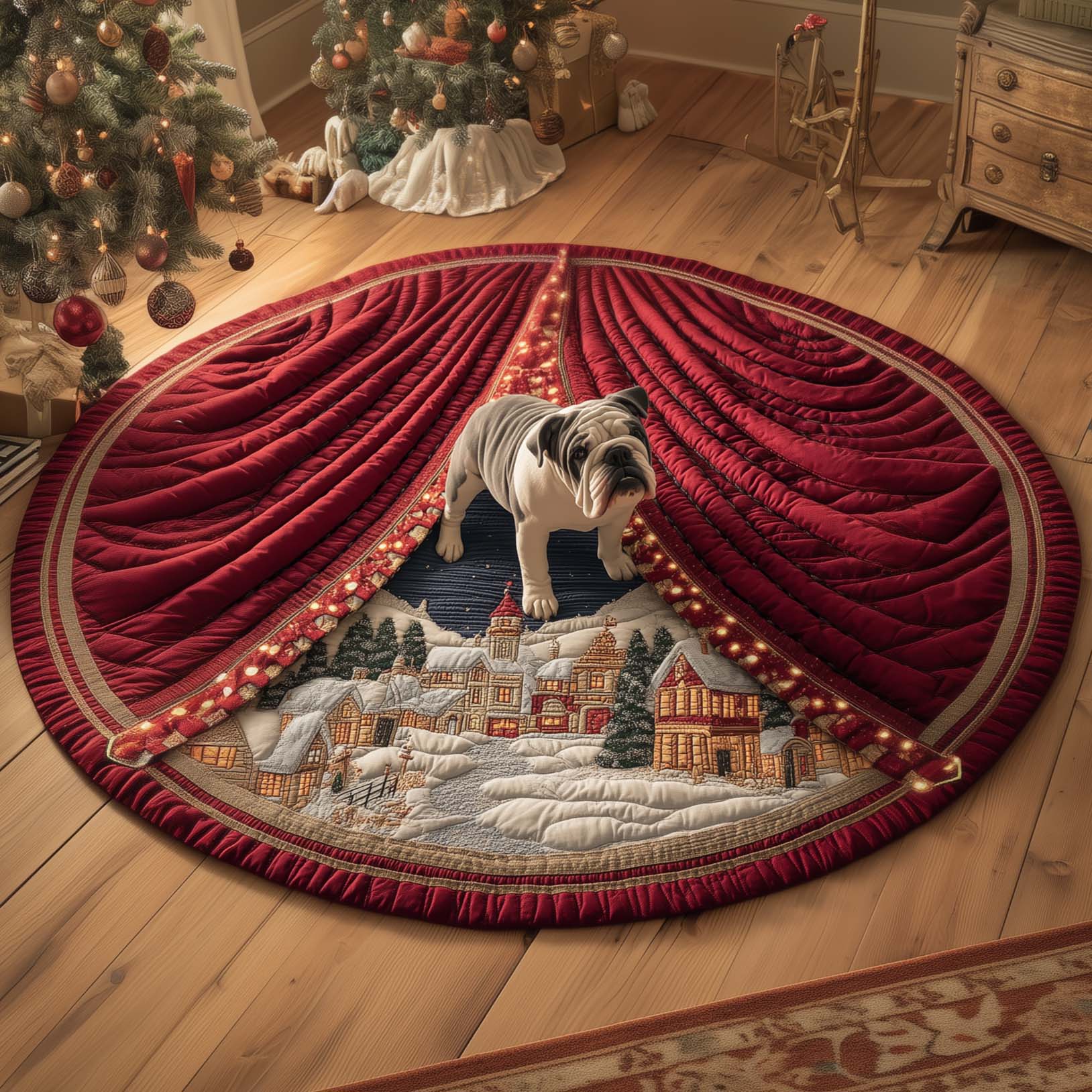 Bulldog Quilted Round Mat Gftoqm93 Perfect Quilted Round Mat for Any Floor Surface