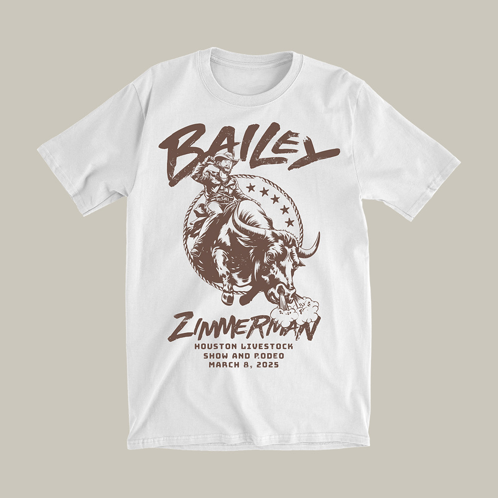 Bullrider Bailey T-Shirt Country Music Tee Present Idea For Bailey Zimmerman Fans