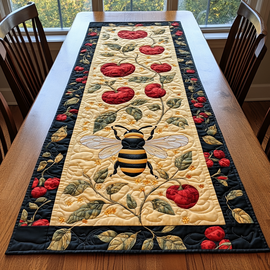 Bumble Bliss Quilted Table Runner Dining Table Decor Ideas Best Gifts For Beekeepers