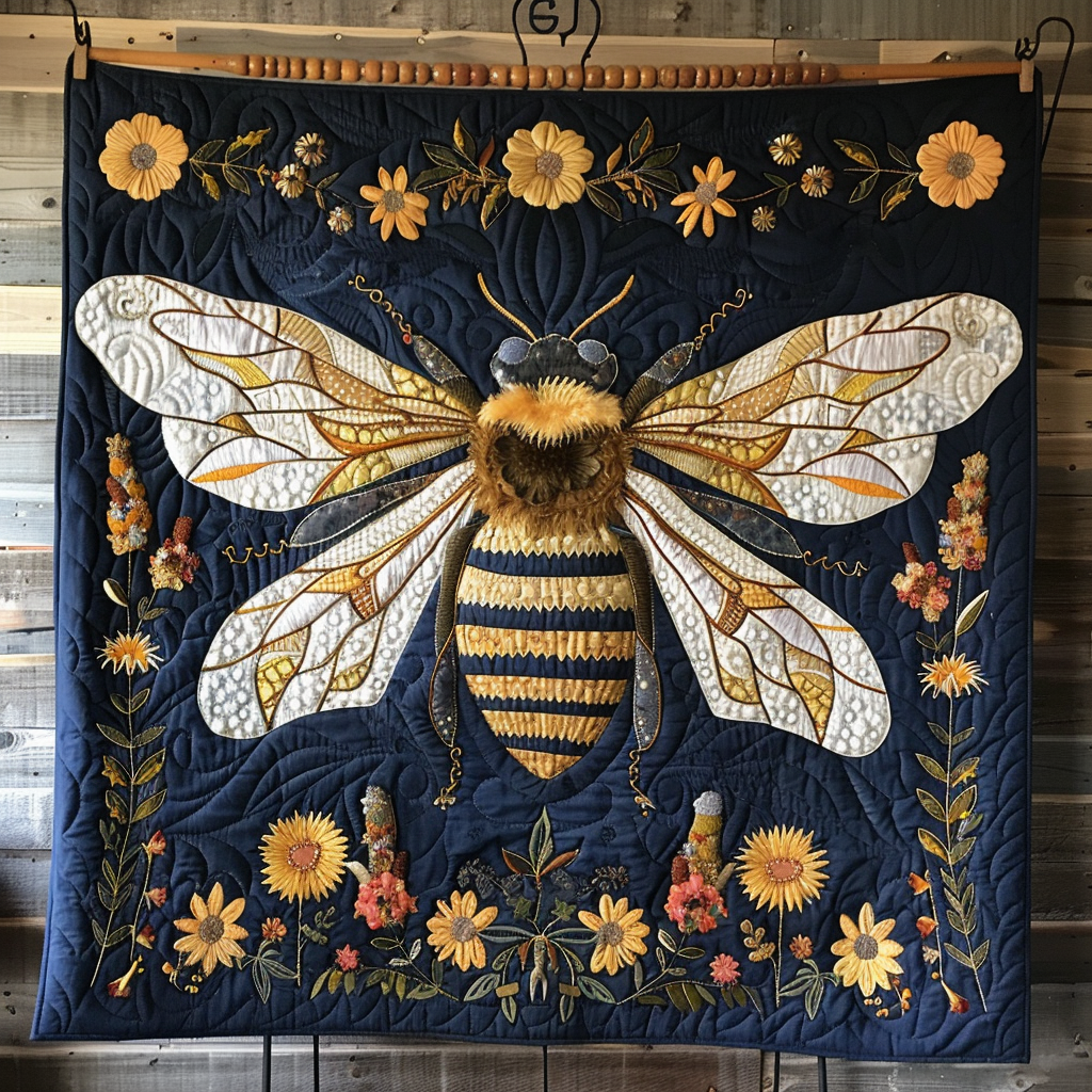 Bumble Bloom Quilted Blanket Cute Fuzzy Blankets