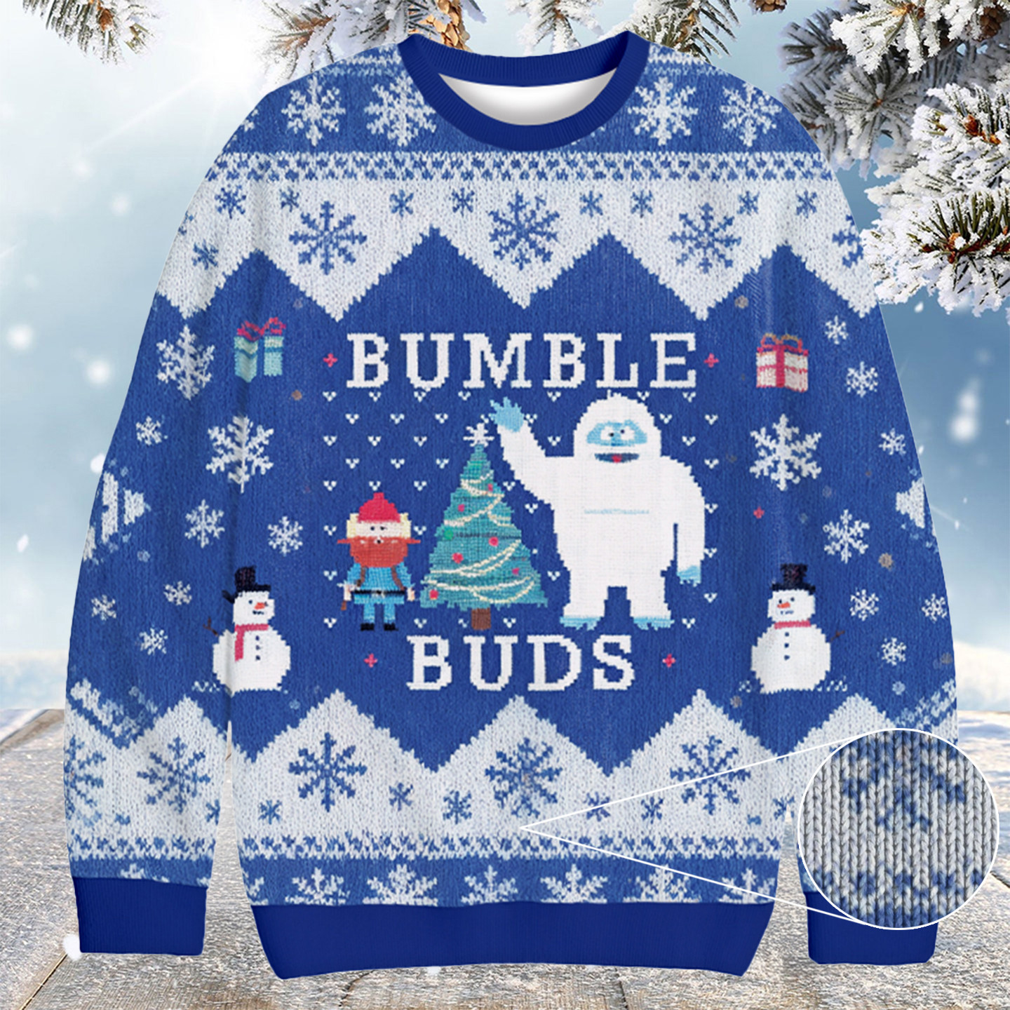 Bumble Buds Christmas Ugly Sweater Merry Xmas Clothing Christmas Gift For Wife
