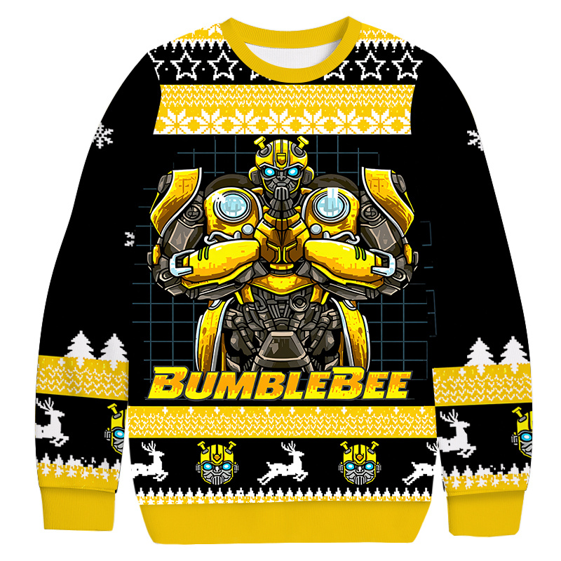 Bumblebee Transformers Christmas Ugly Sweatshirt Christmas Party Novelty Sweater Gift Ideas Bumblebee Transformers Christmas Ugly Sweatshirt Christmas Party Novelty Sweater Gift Ideas
