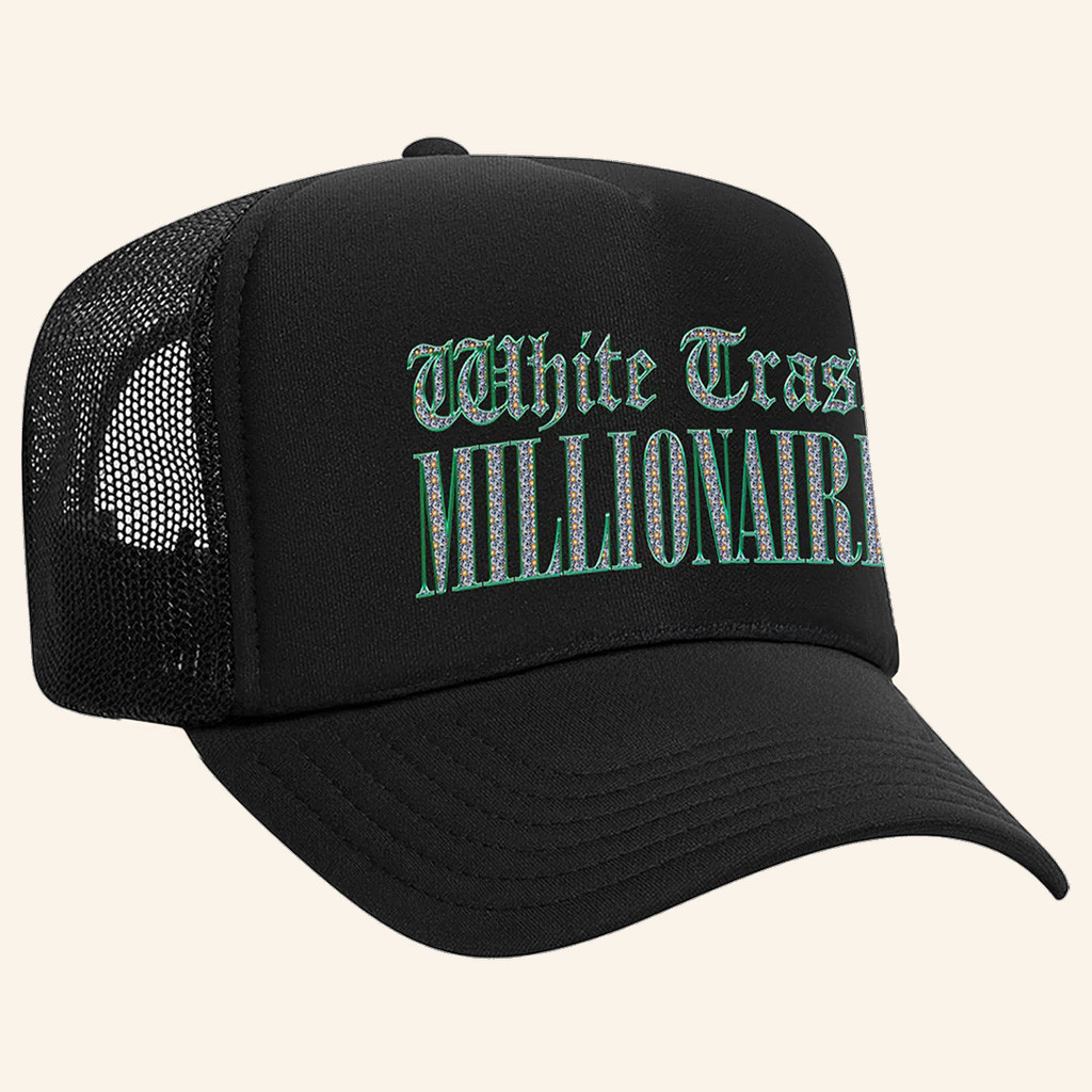 Bunnie XO Merch White Trash Millionaire Trucker Hat Christmas Presents For Boyfriend
