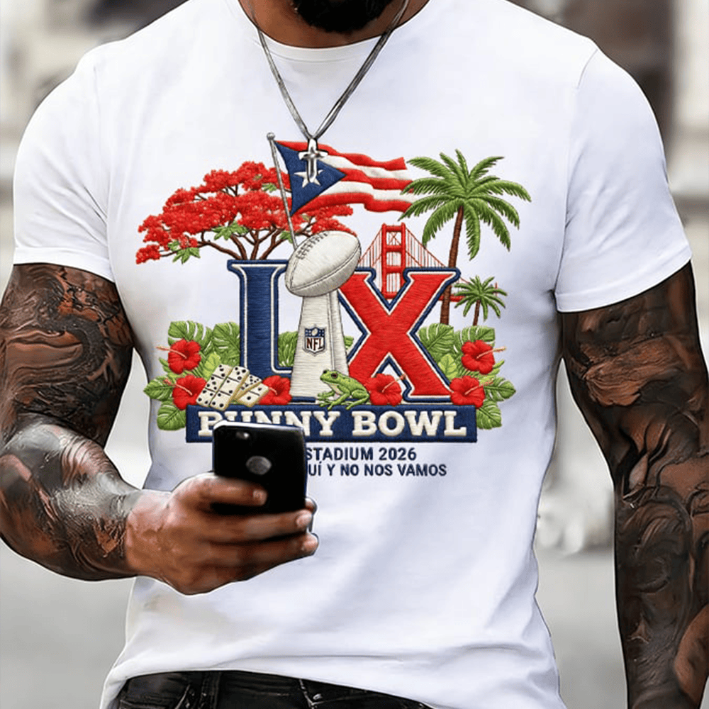 Bunny Bowl LX T-Shirt Bad Bunny Super Bowl LX Clothes Gift For Men