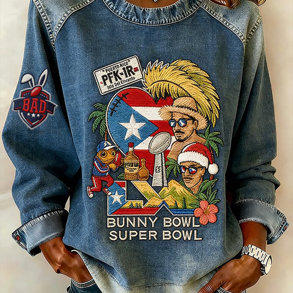 Bunny Bowl Super Bowl LX Sweatshirt Bad Bunny Halftime Show Apparel Puerto Rico Gift Ideas