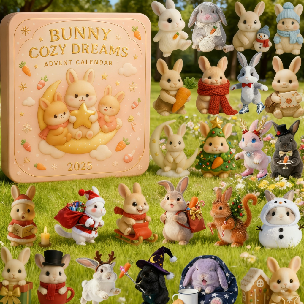 Bunny Cozy Advent Calendar 2025 Christmas Countdown Calendar Gifts For Rabbit Lovers
