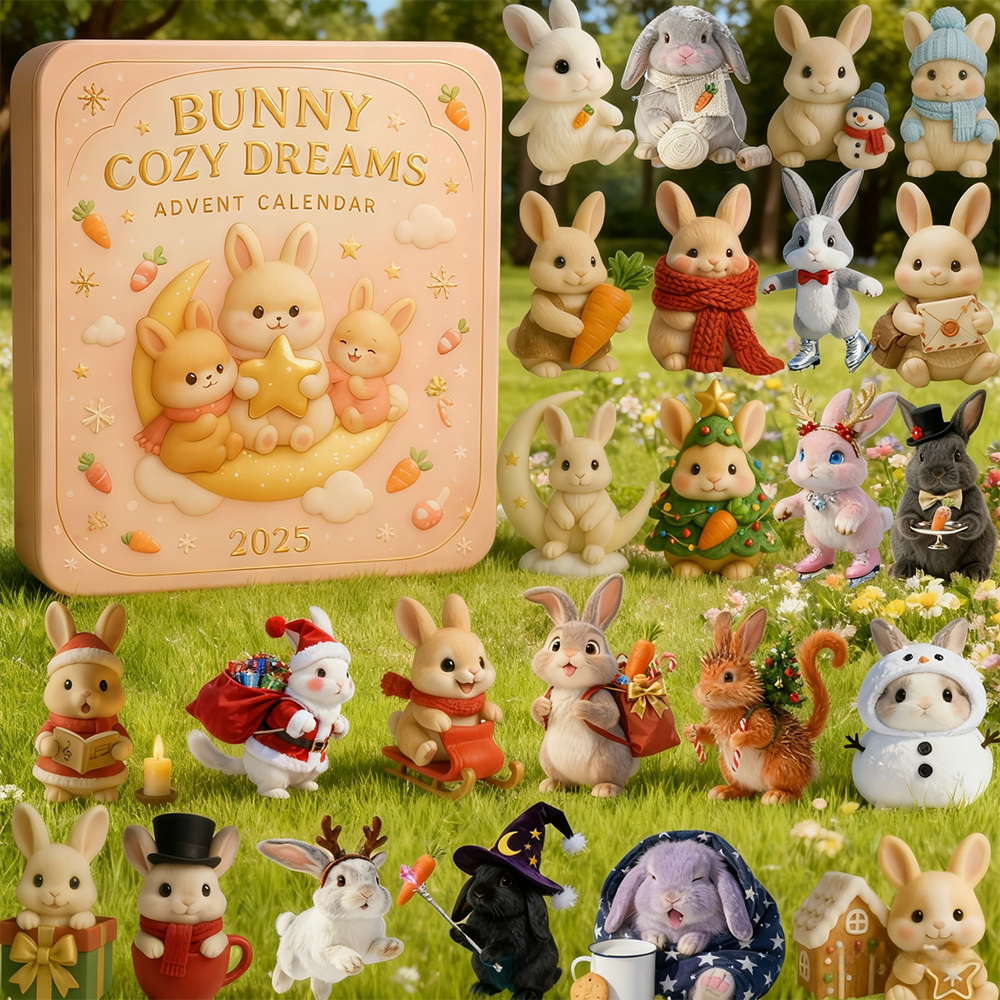 Bunny Cozy Dreams Advent Calendar 2025 24 Day Christmas Countdown Gifts For Bunny Lovers