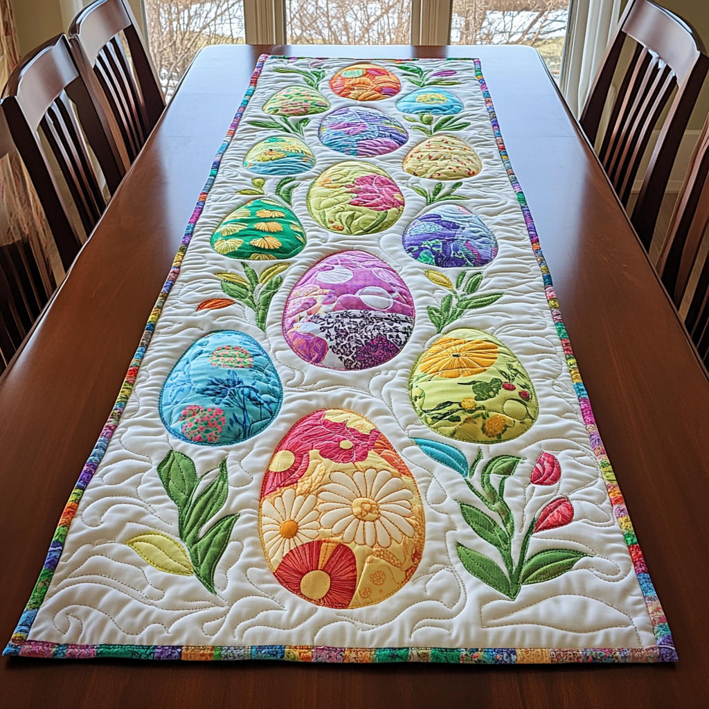 Bunny Delight Quilted Table Runner He Is Risen Table Decor Gift Ideas For Friends