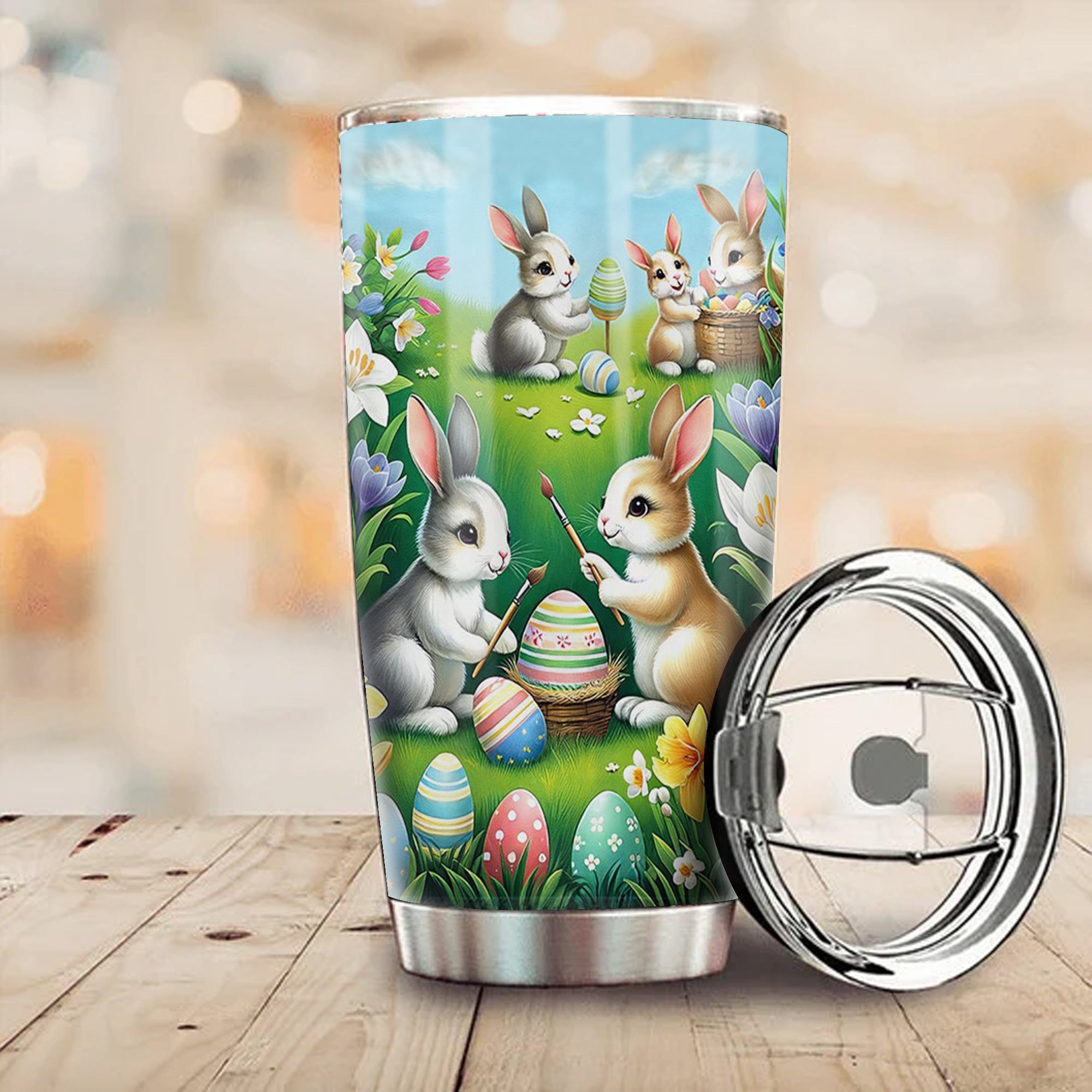 Bunny Easter Tumbler Christian Tumbler Happy Easter Day Cup Merchandise Bunny Easter Tumbler Christian Tumbler Happy Easter Day Cup Merchandise